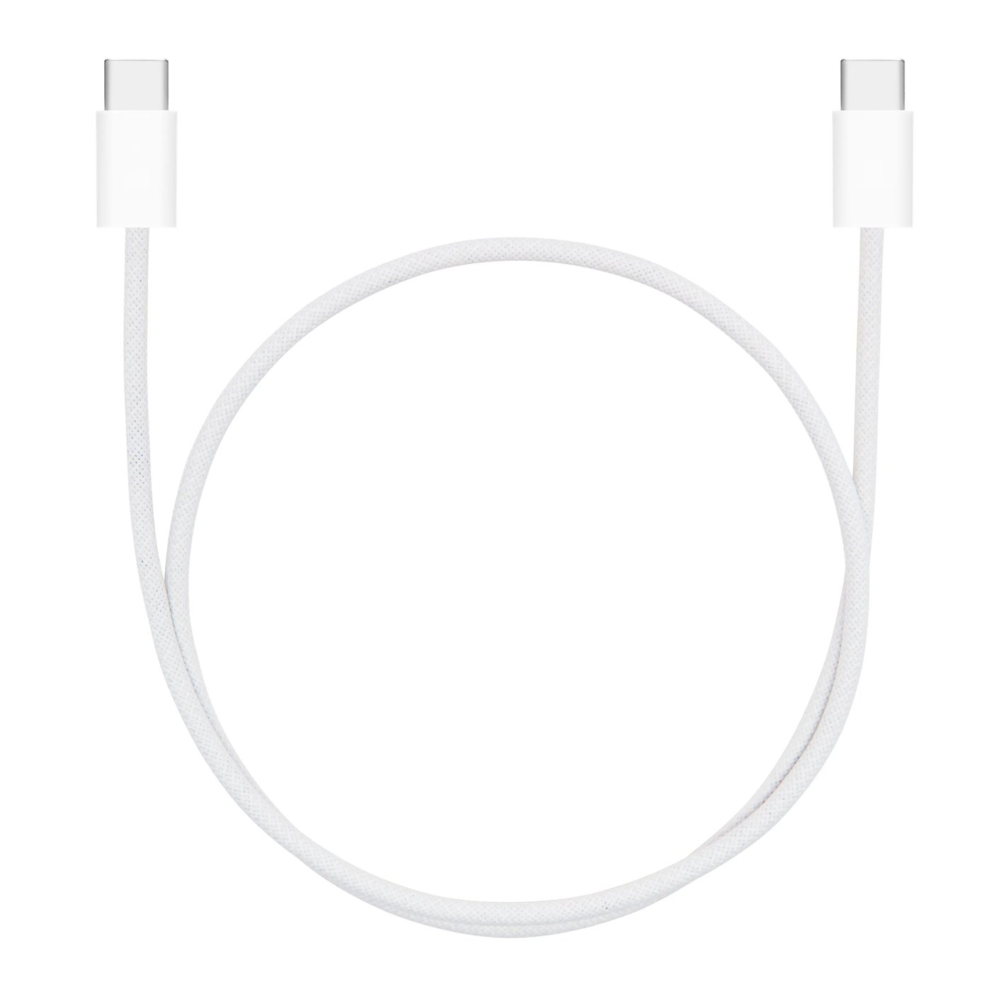 Linocell Flätad USB-C- till USB-C-kabel 60W Vit 0,5 m