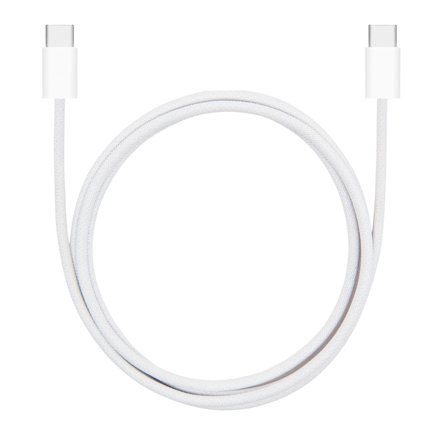 Linocell Flettet USB-C- til USB-C-kabel 60W Hvit 1 m