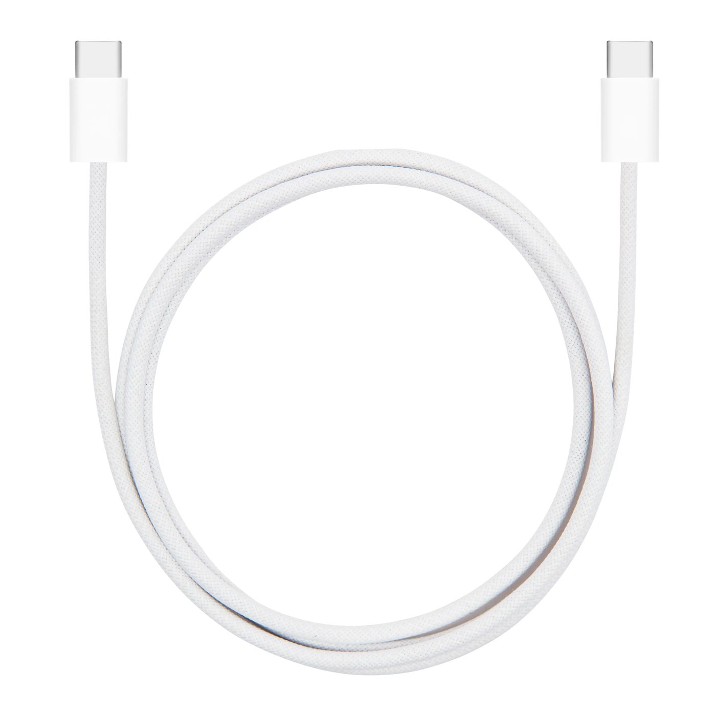 Linocell Flätad USB-C- till USB-C-kabel 60W Vit 1 m