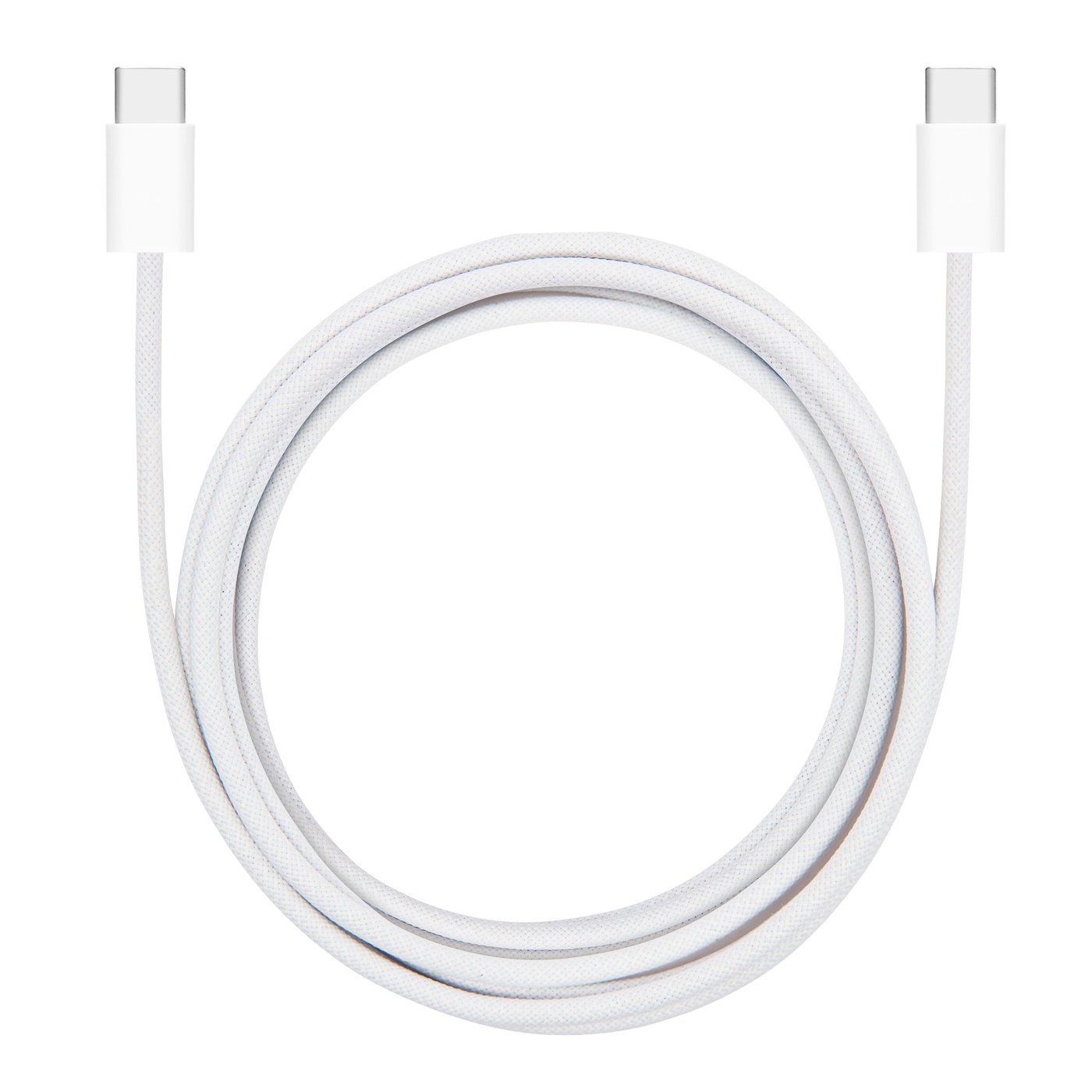 Linocell Flätad USB-C- till USB-C-kabel 60W Vit 2 m