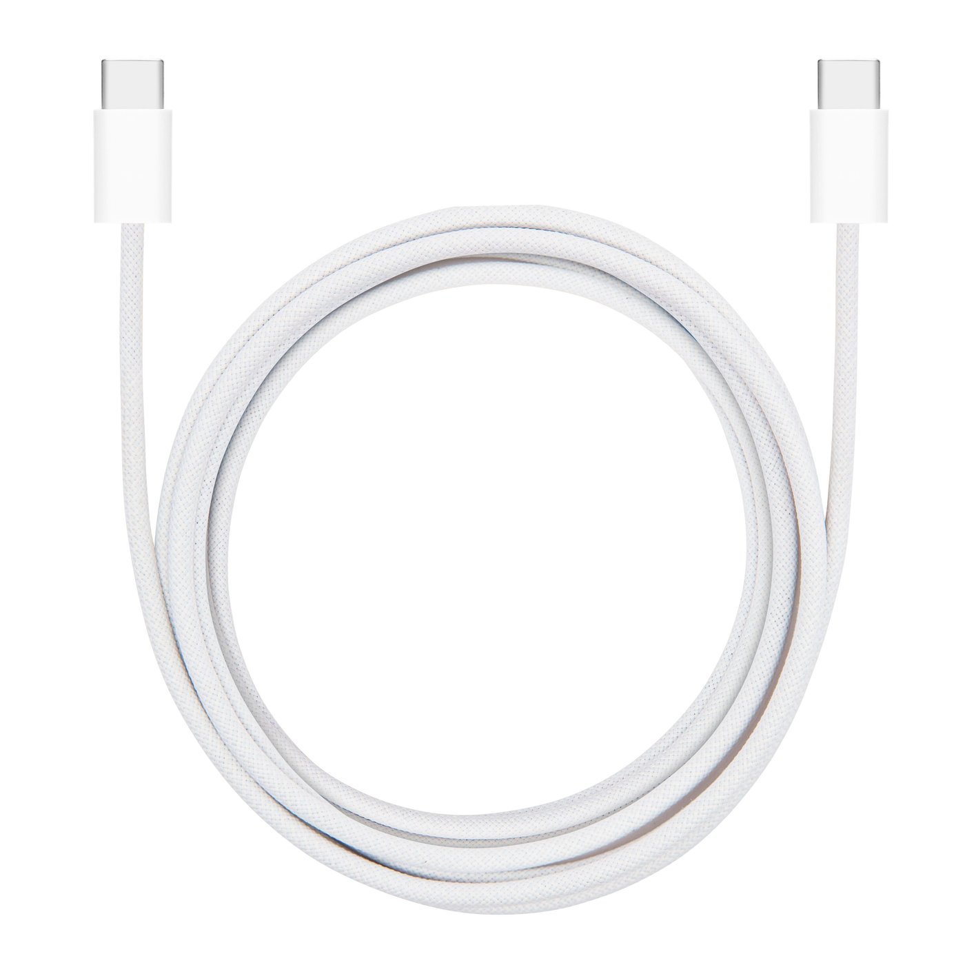 Linocell Flettet USB-C- til USB-C-kabel 60W Hvit 2 m