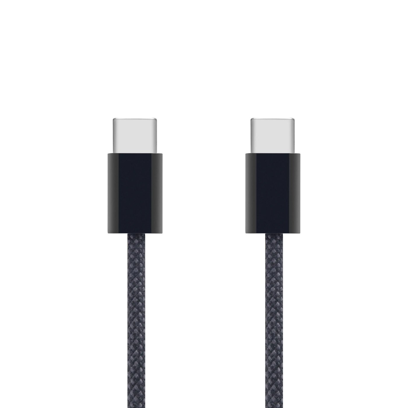 Linocell Flätad USB-C- till USB-C-kabel 60W Svart 0,5 m