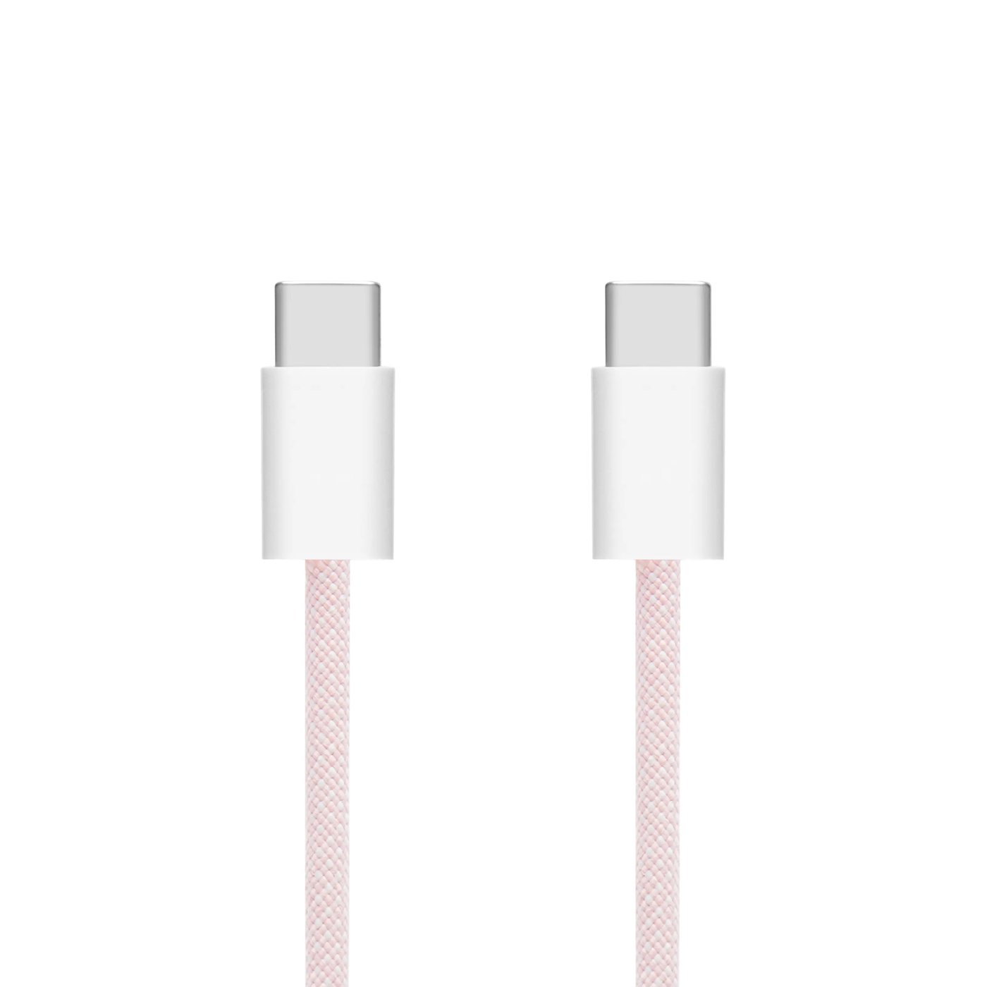 Linocell Flettet USB-C- til USB-C-kabel 60W Rosa 0,5