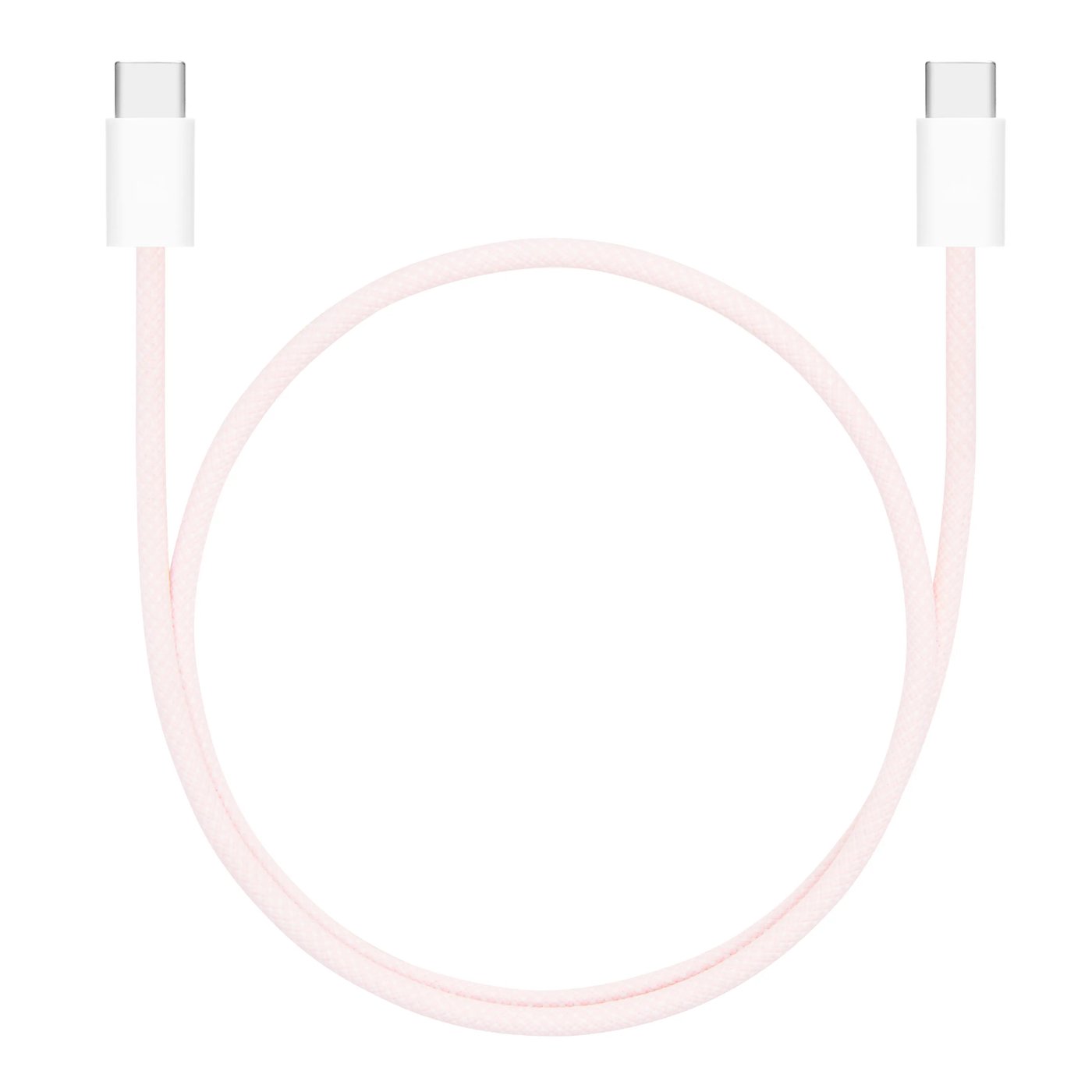 Linocell Flettet USB-C- til USB-C-kabel 60W Rosa 0,5