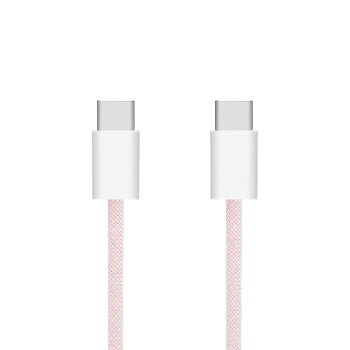 Linocell Flettet USB-C- til USB-C-kabel 60W Rosa 1 m