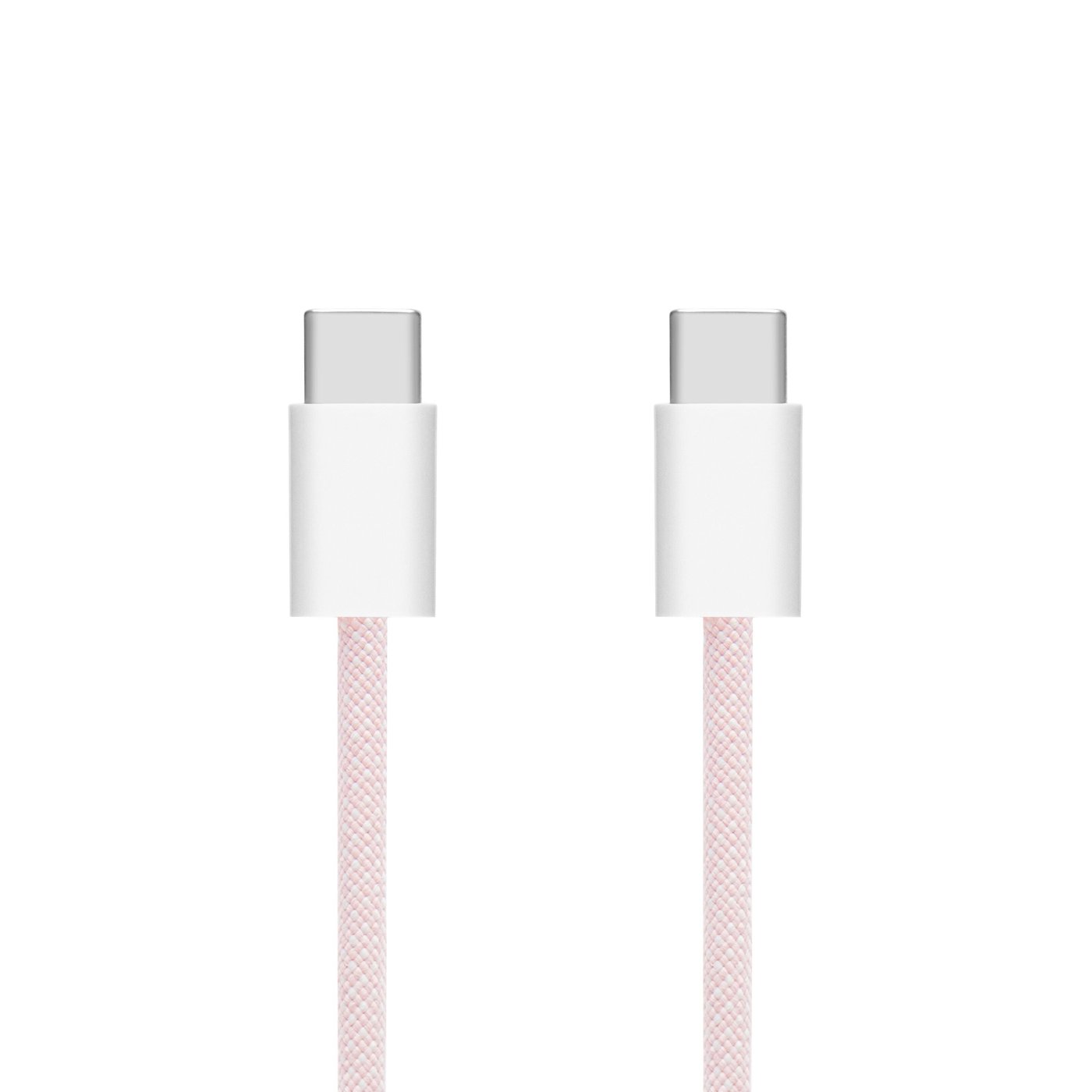 Linocell Flettet USB-C- til USB-C-kabel 60W Rosa 2 m