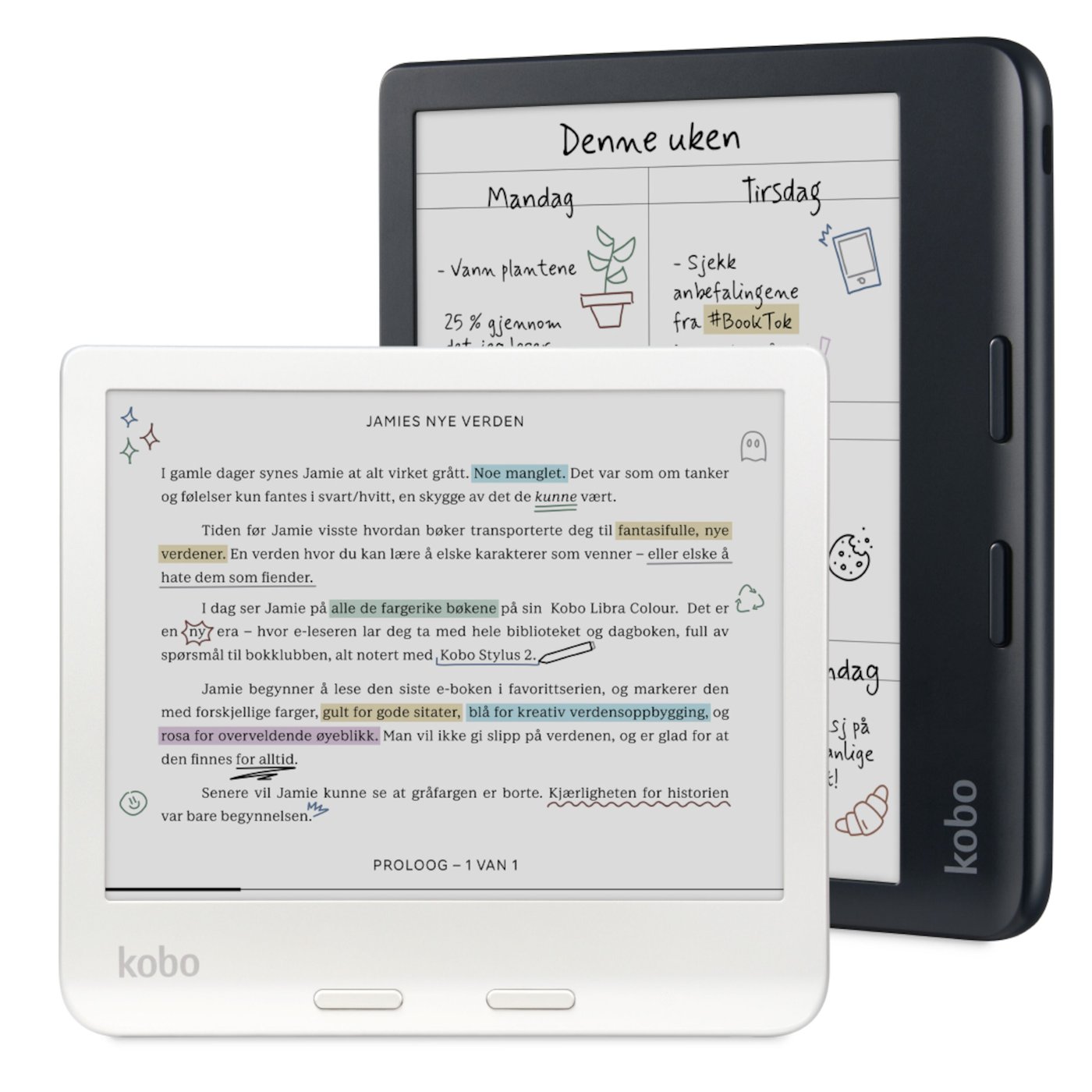 Kobo Libra Colour Lesebrett 7" Svart