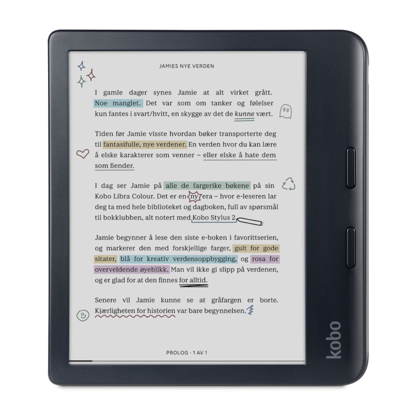 Kobo Libra Colour Lesebrett 7" Svart