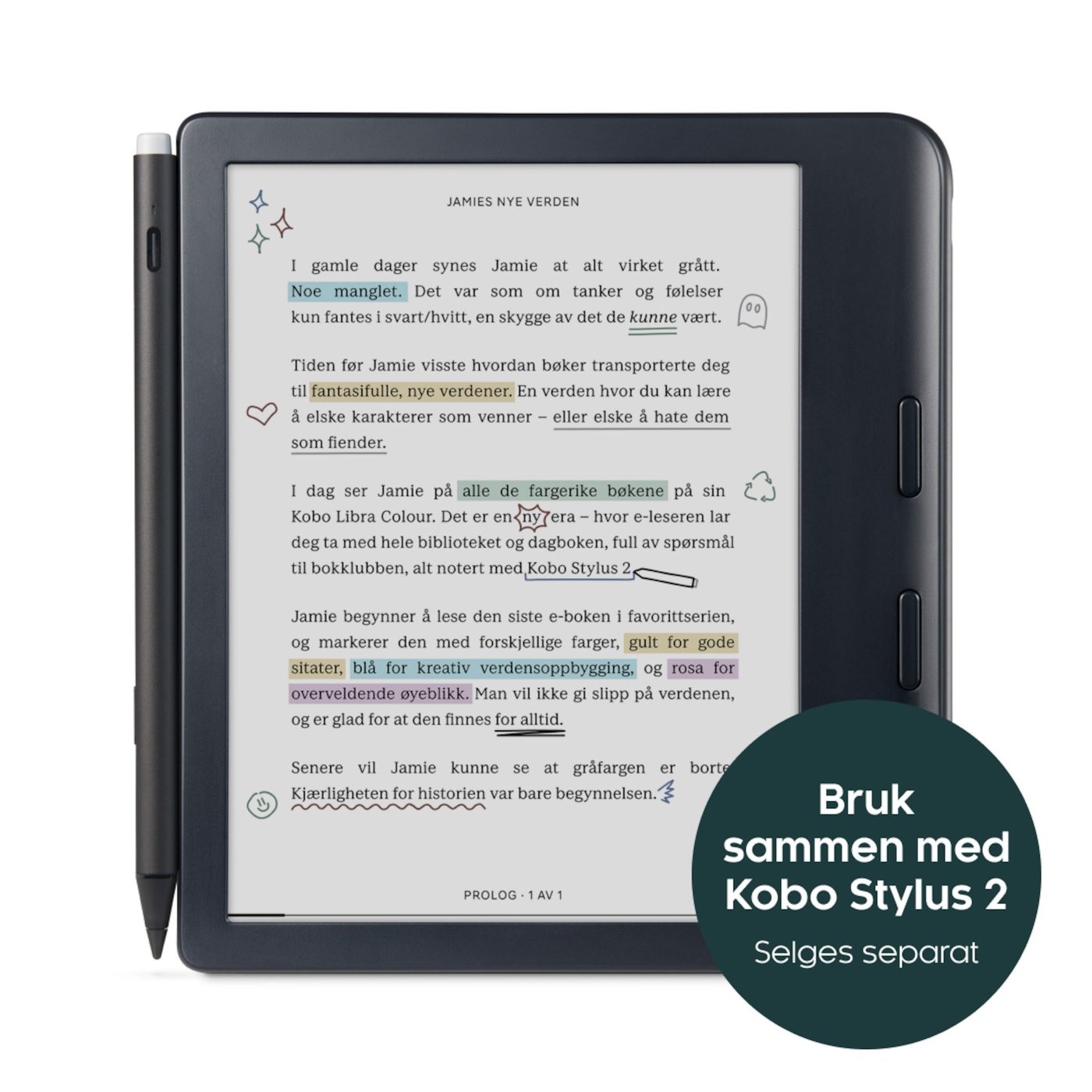 Kobo Libra Colour Lesebrett 7" Svart