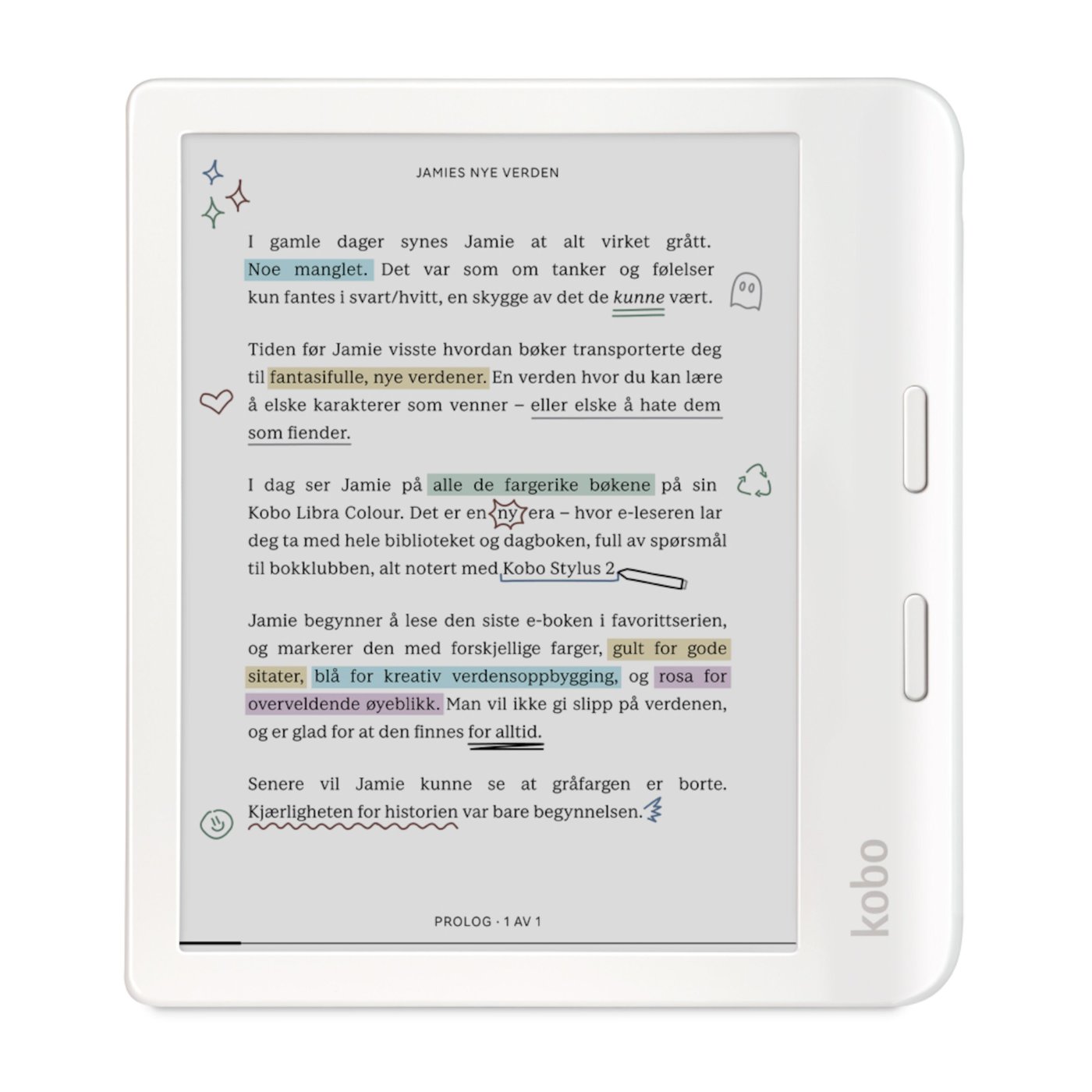 Kobo Libra Colour läsplatta 7" Vit