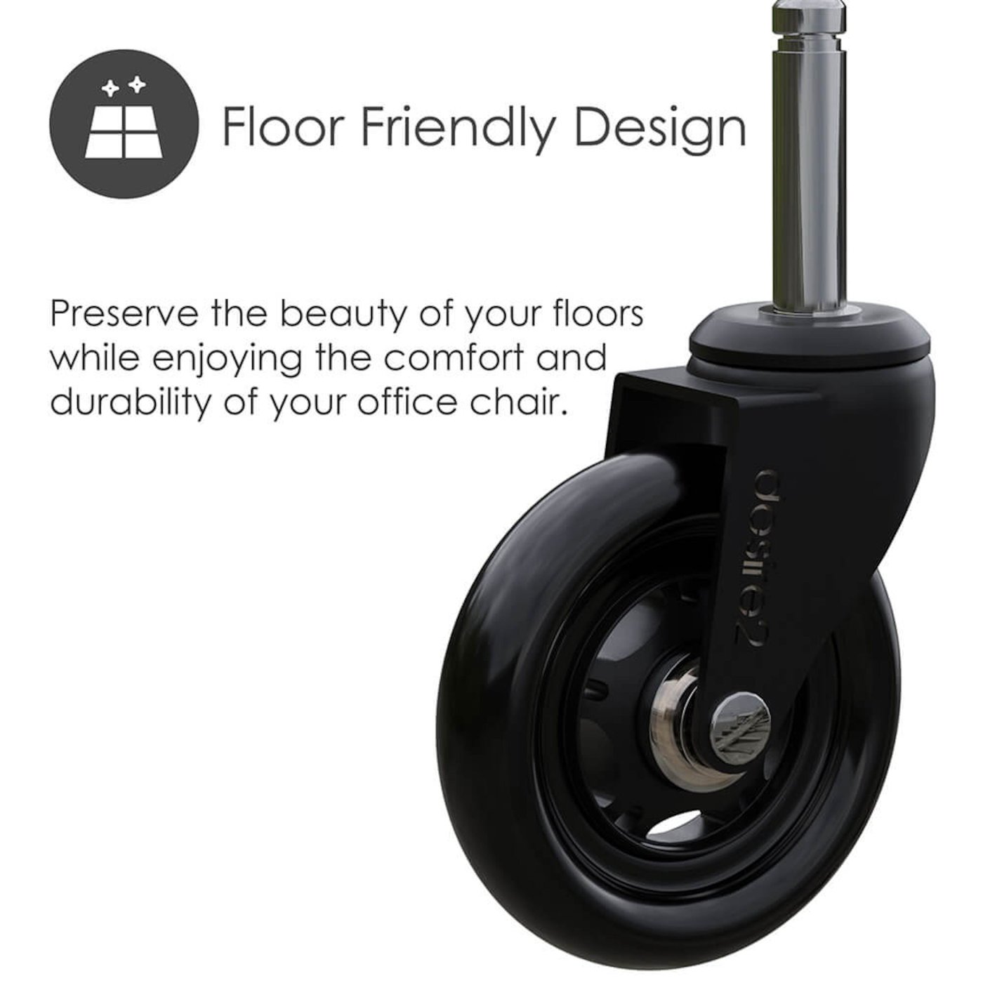 Desire2 Gummihjul för kontorsstolar 5-pack 22 mm