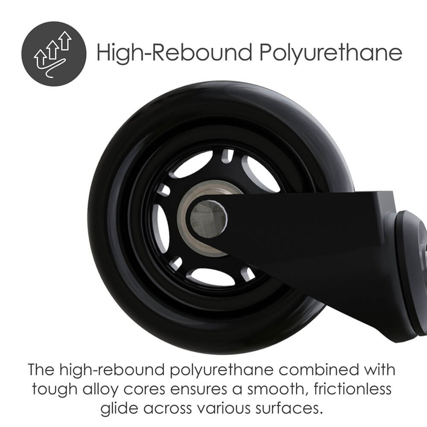 Desire2 Gummihjul för kontorsstolar 5-pack 22 mm