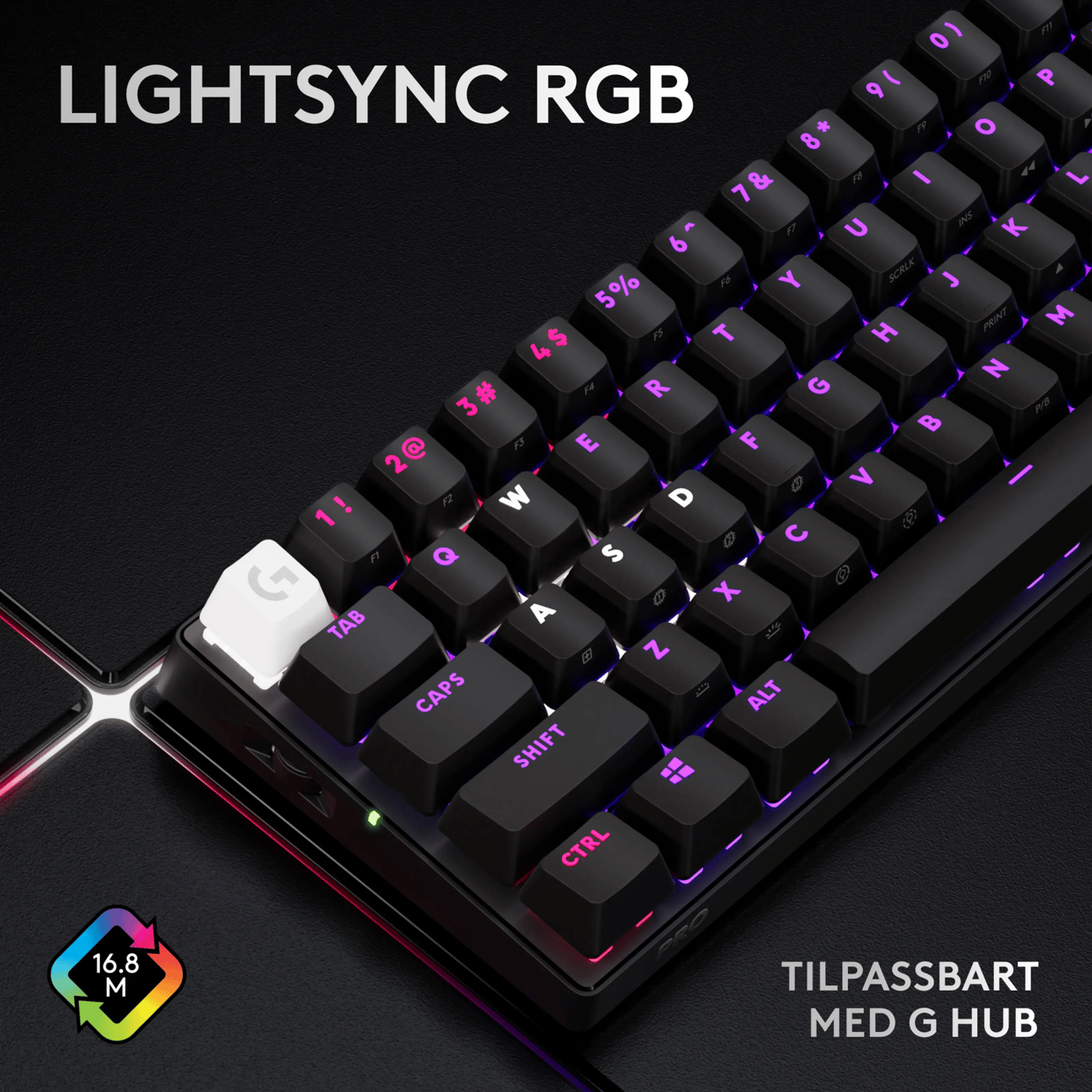 Logitech G PRO X 60 Lightspeed Trådløst gamingtastatur Tactile Black