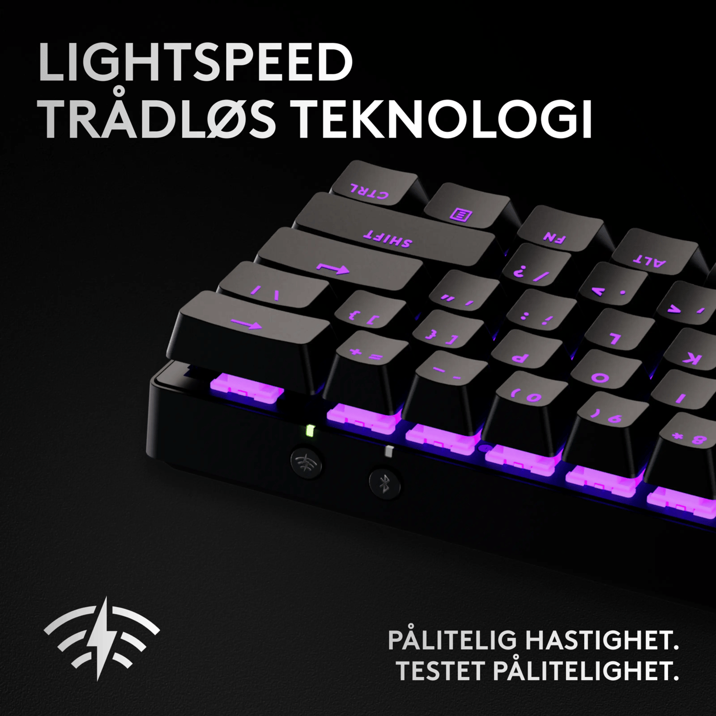 Logitech G PRO X 60 Lightspeed Trådløst gamingtastatur Linear Black