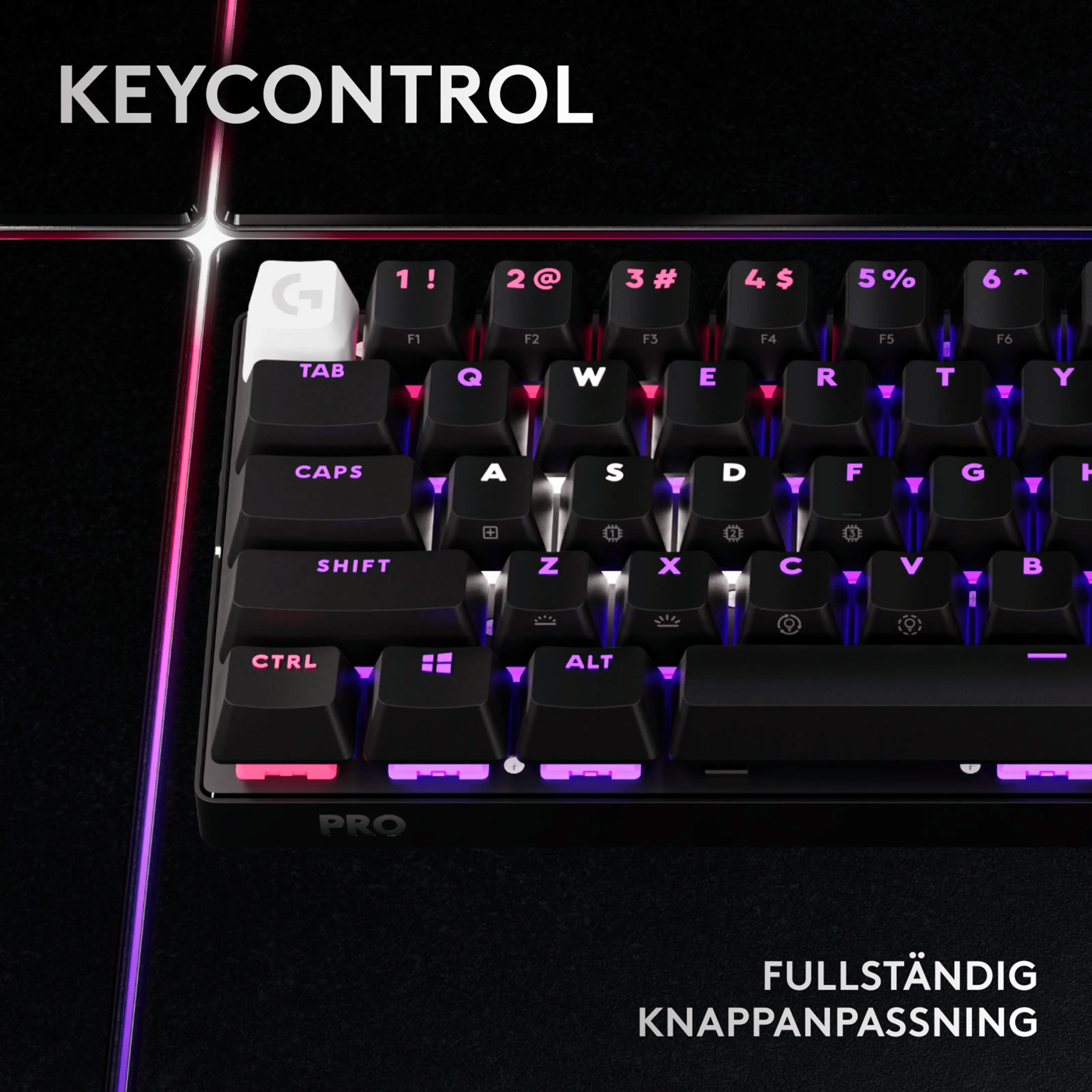 Logitech G PRO X 60 Lightspeed Trådlöst gaming-tangentbord Linear Black