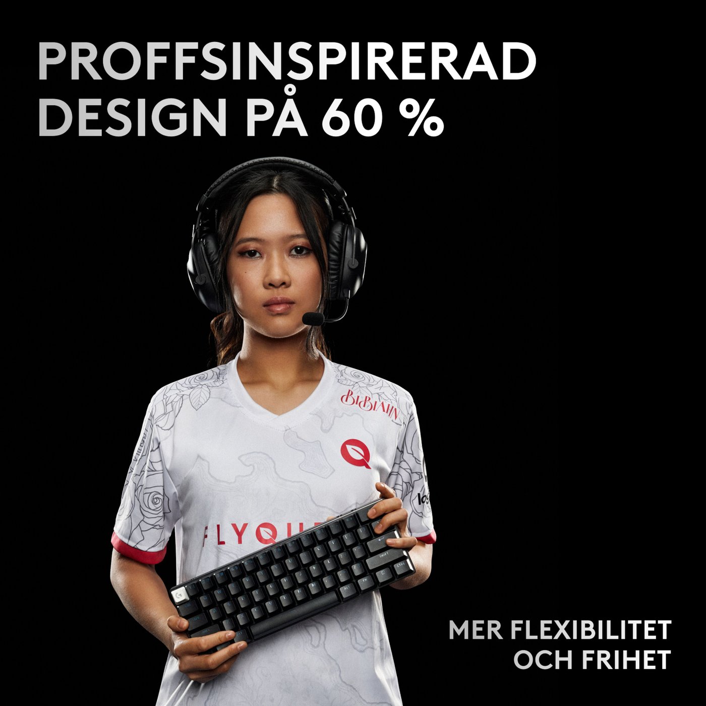 Logitech G PRO X 60 Lightspeed Trådlöst gaming-tangentbord Linear Black