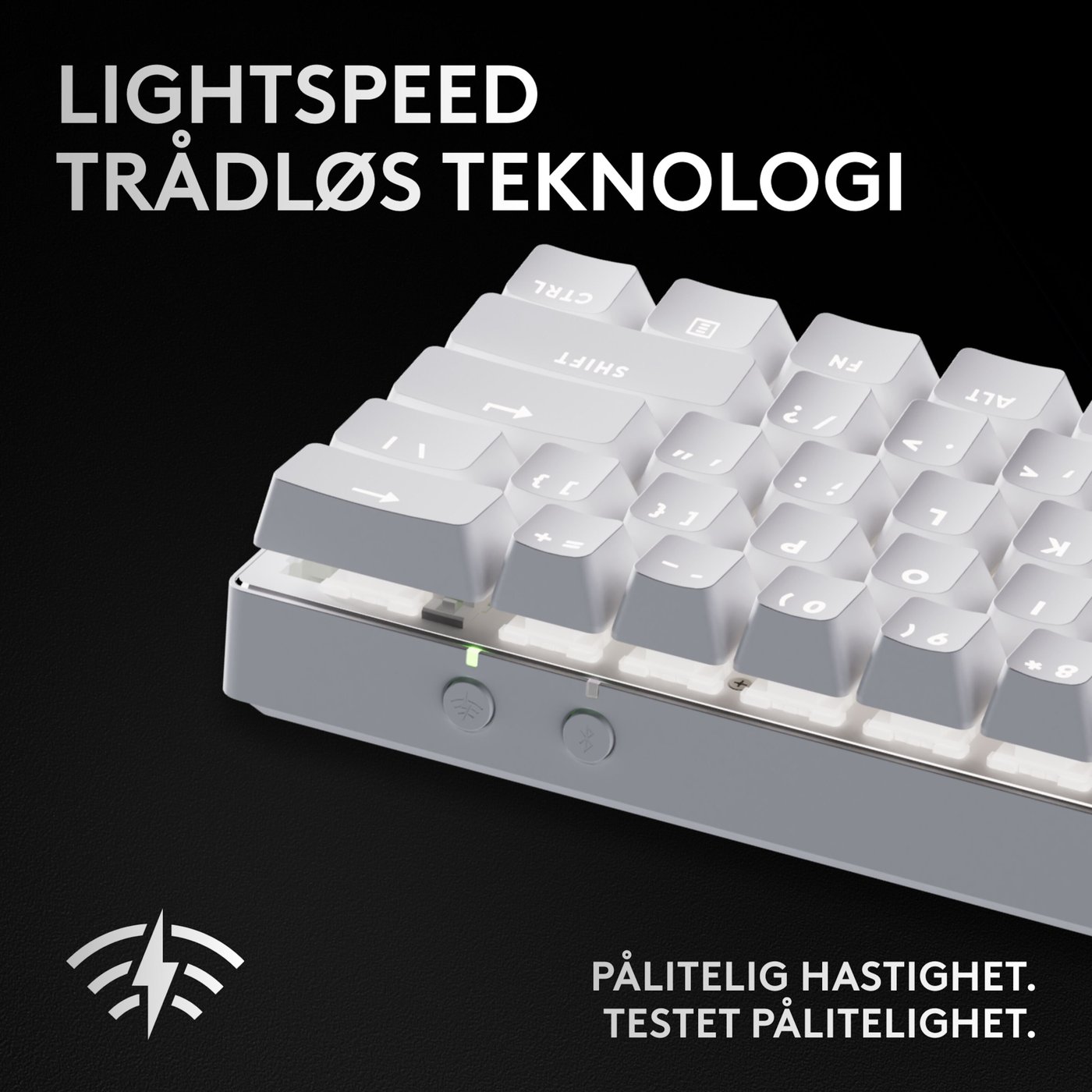 Logitech G PRO X 60 Lightspeed Trådløst gamingtastatur Tactile White