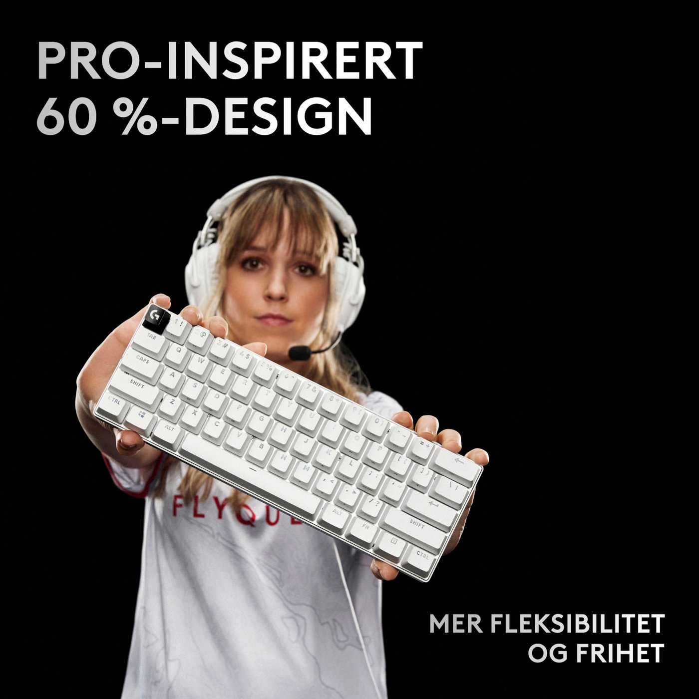 Logitech G PRO X 60 Lightspeed Trådløst gamingtastatur Tactile White