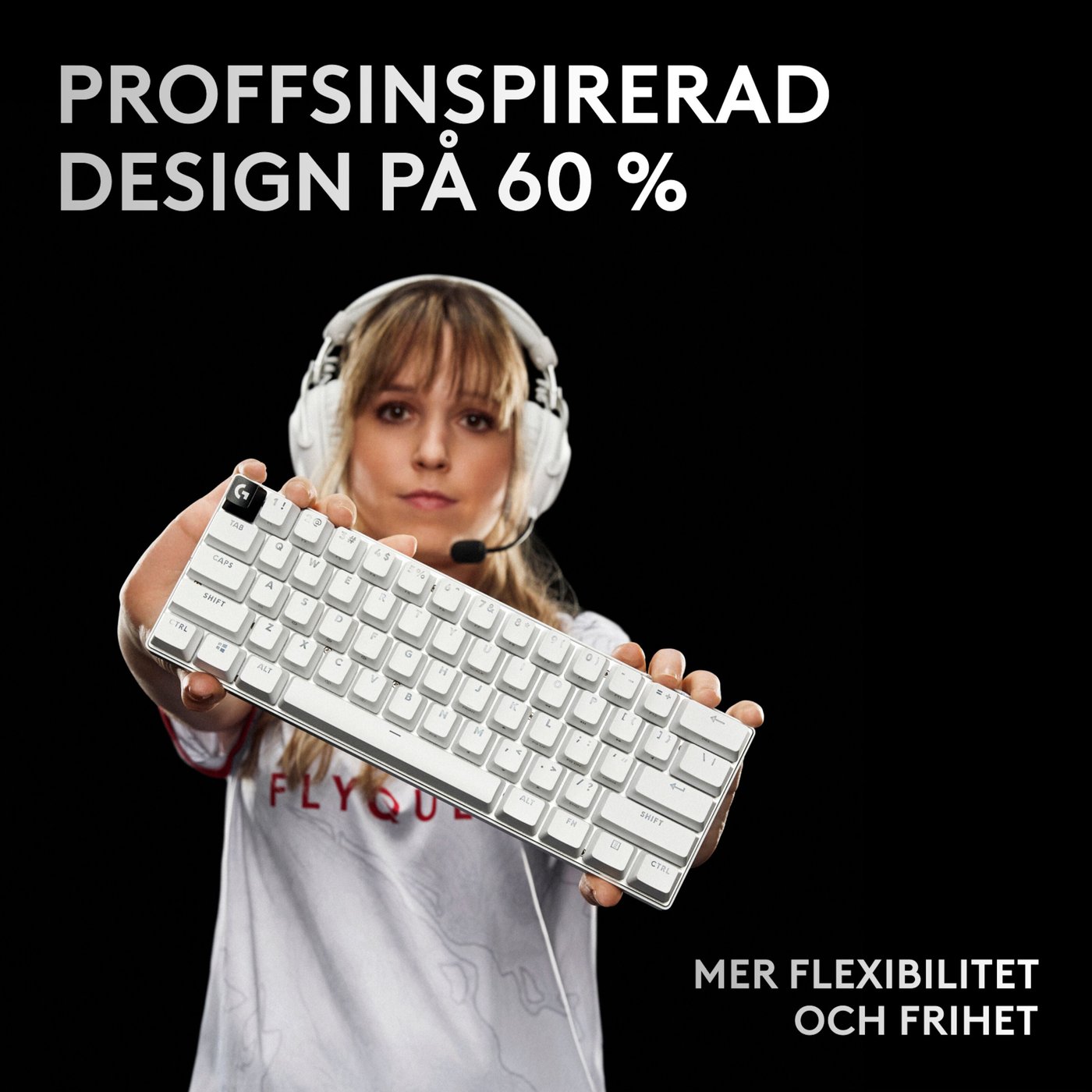 Logitech G PRO X 60 Lightspeed Trådlöst gaming-tangentbord Tactile White