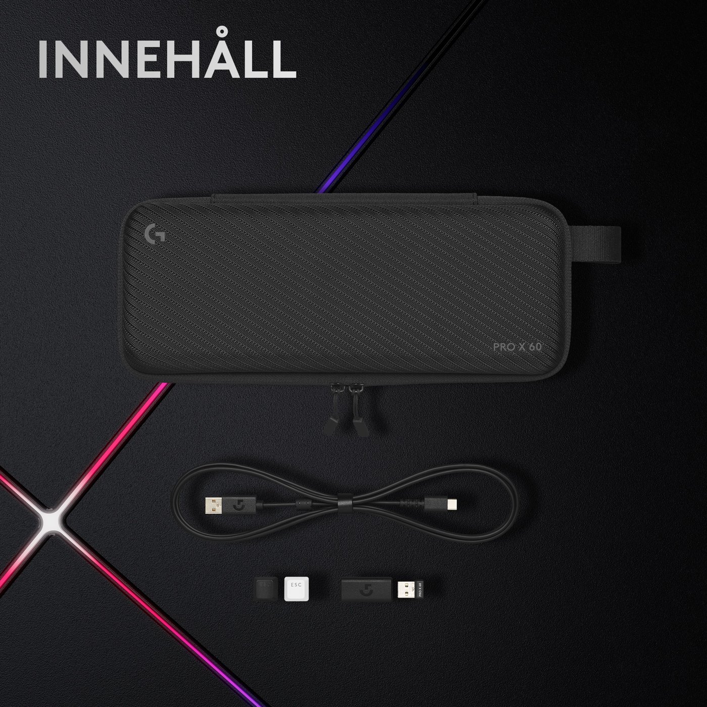 Logitech G PRO X 60 Lightspeed Trådlöst gaming-tangentbord Tactile White