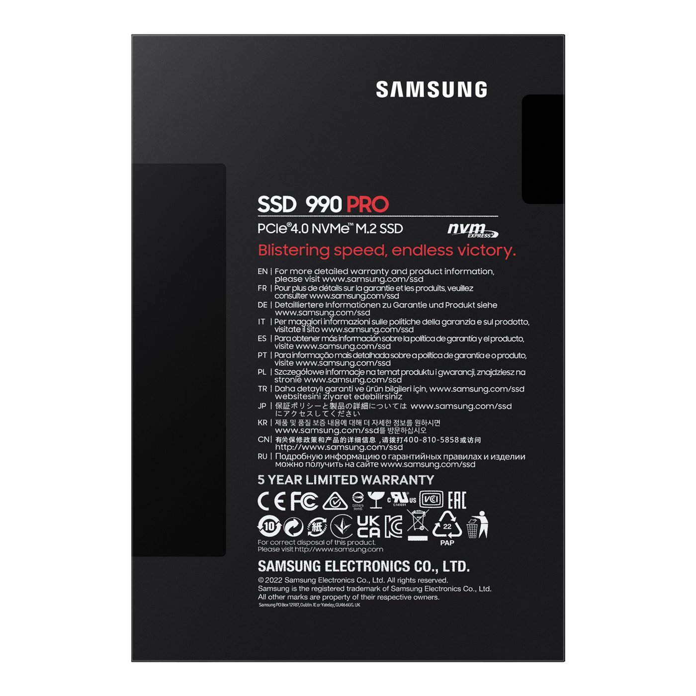 Samsung 990 PRO PCle 4.0 NVMe M.2 SSD 2 TB