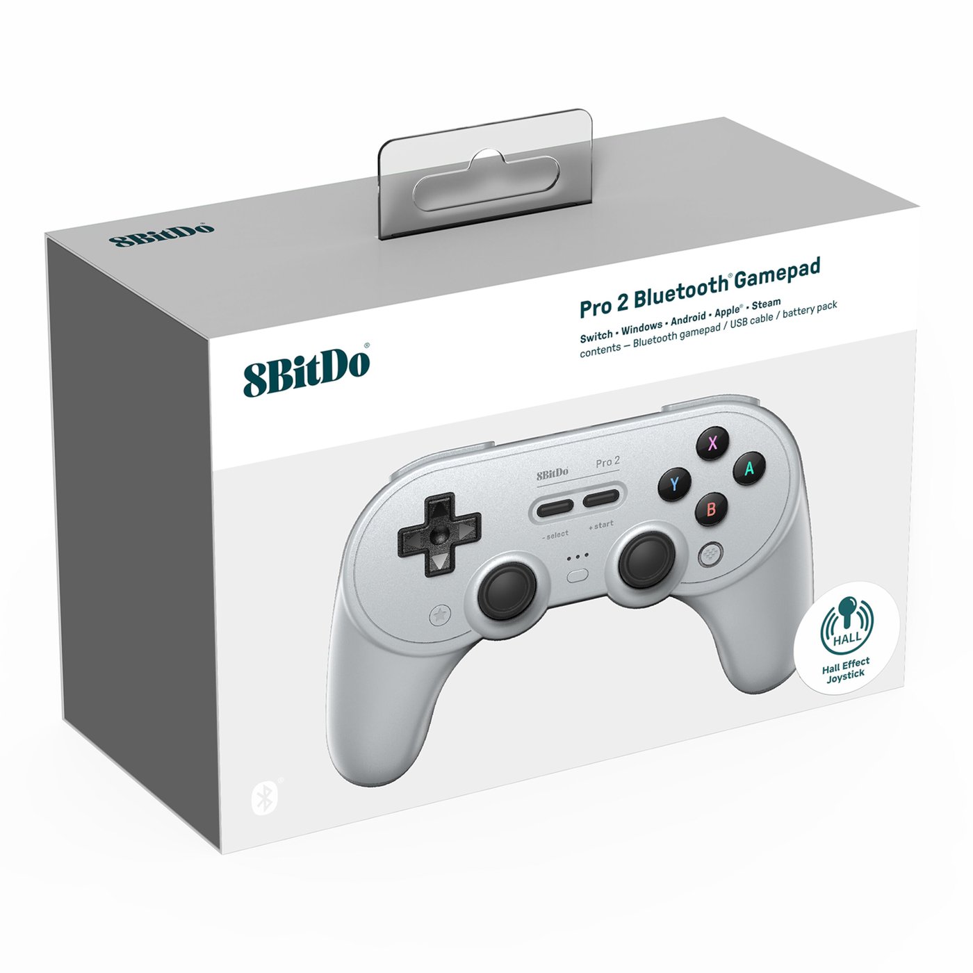 8Bitdo Pro 2 Bluetooth Hall Edition Handkontroll Grey