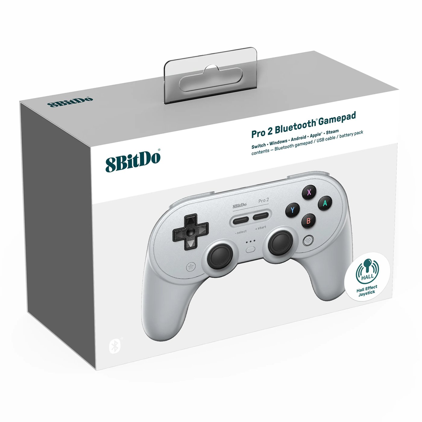 8Bitdo Pro 2 Bluetooth Hall Edition Handkontroll Grey