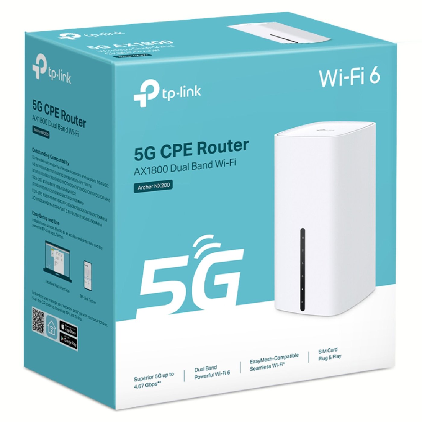 TP-link Archer NX200 Trådløs ruter 5G AX1800