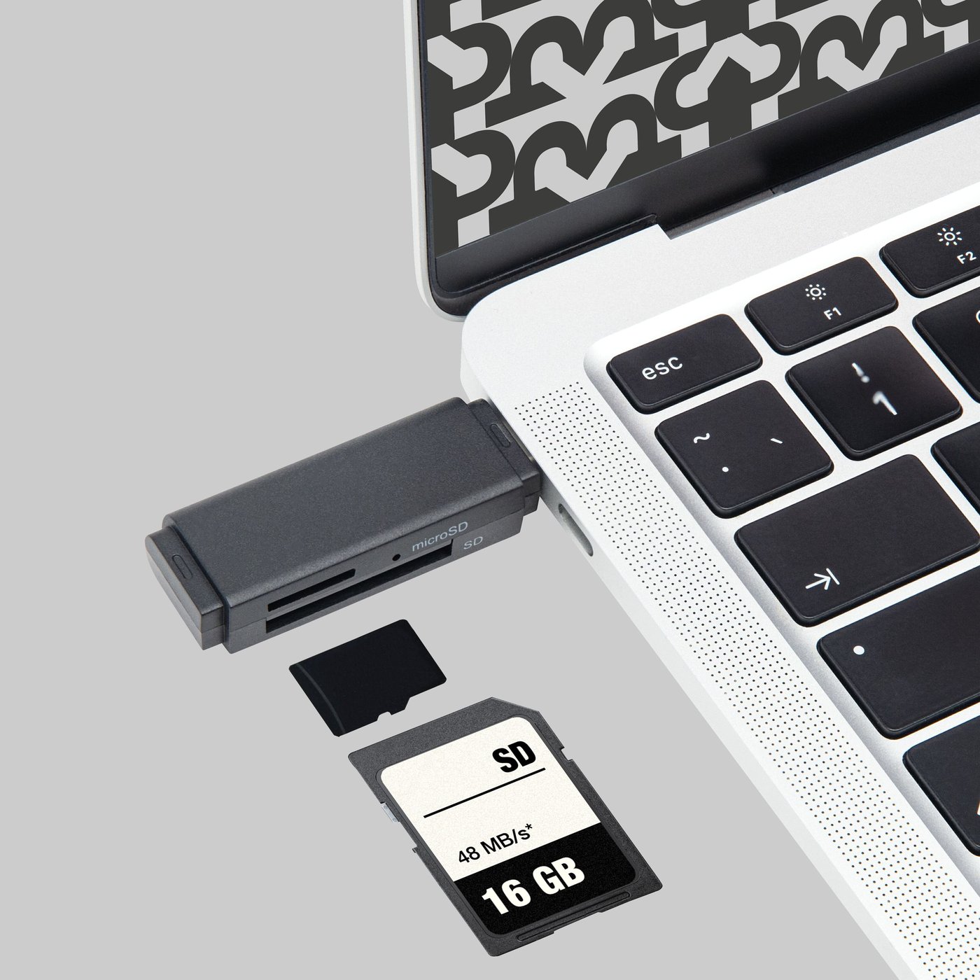 Plexgear Minnekortleser med OTG for SD og Micro-SD