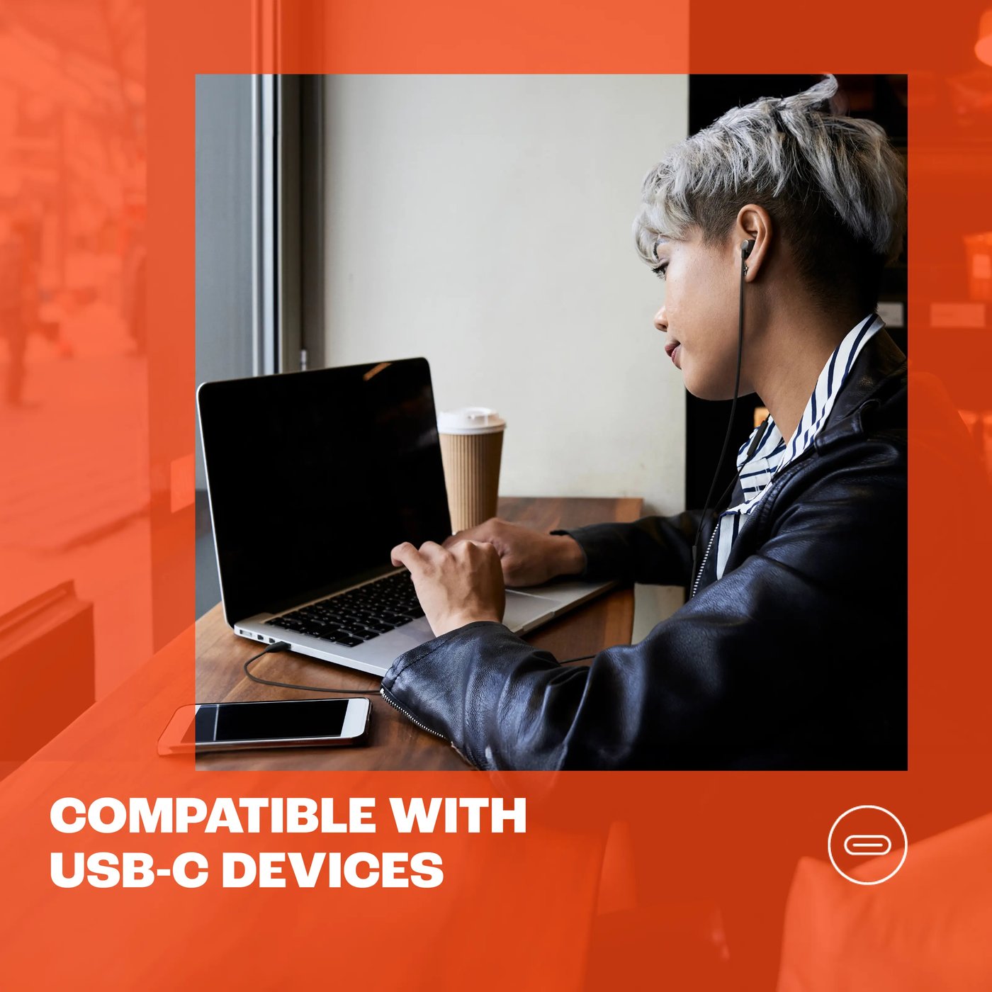 JBL Tune 305C USB-C-hodetelefoner med ledning Hvit
