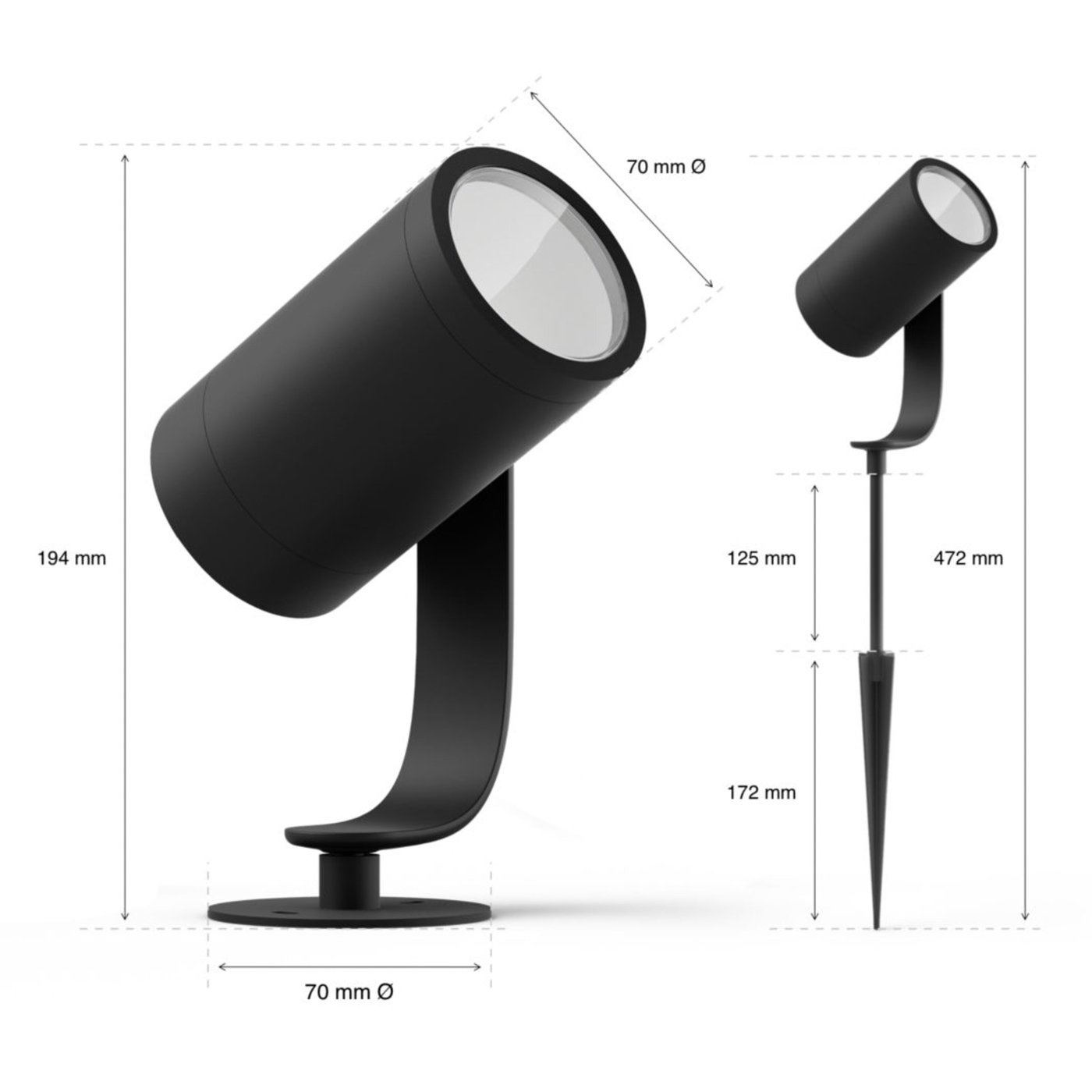 Philips Hue Lily Spotlight for utendørsbruk 3-pk.