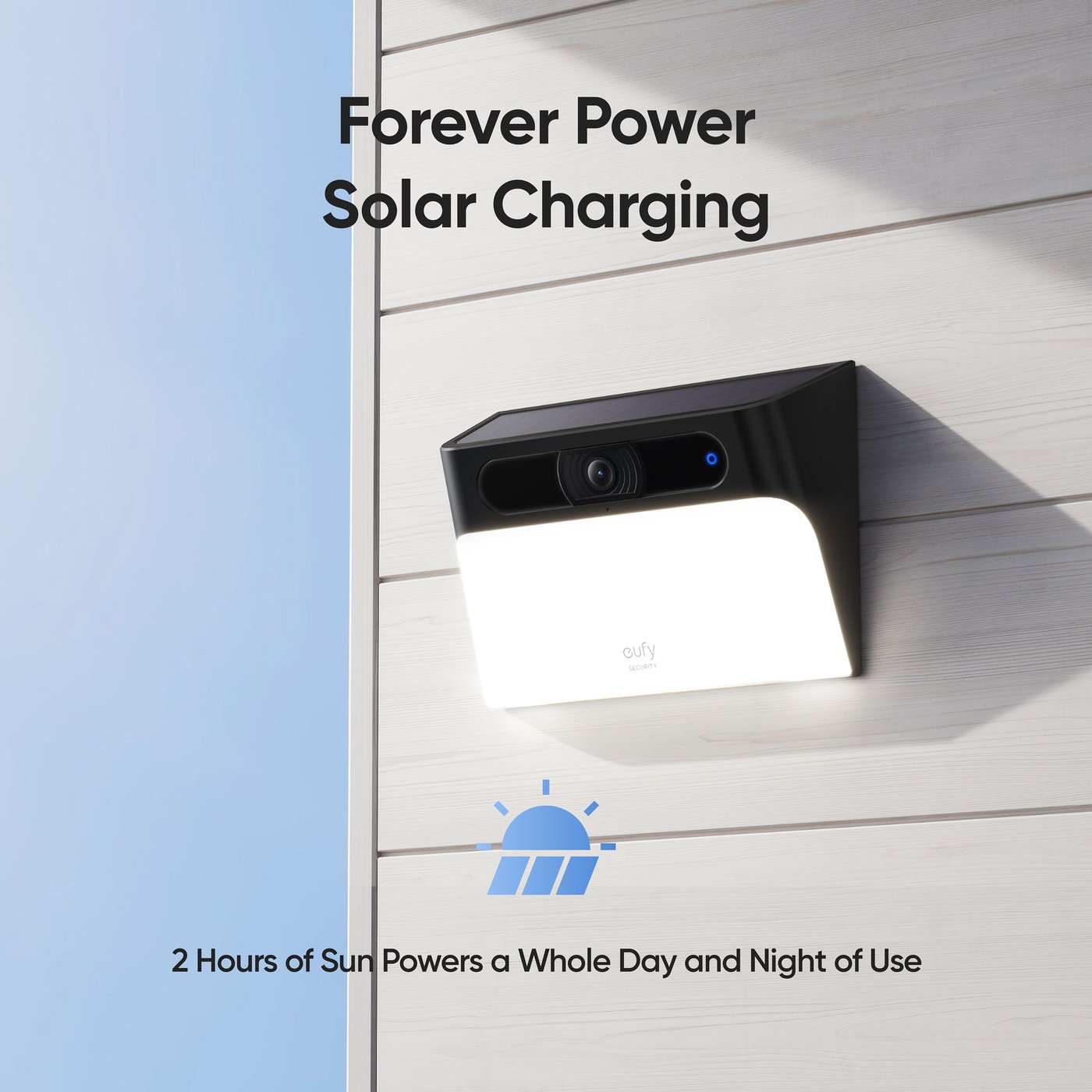 Eufy Solcellsdriven vägglampa med kamera S120