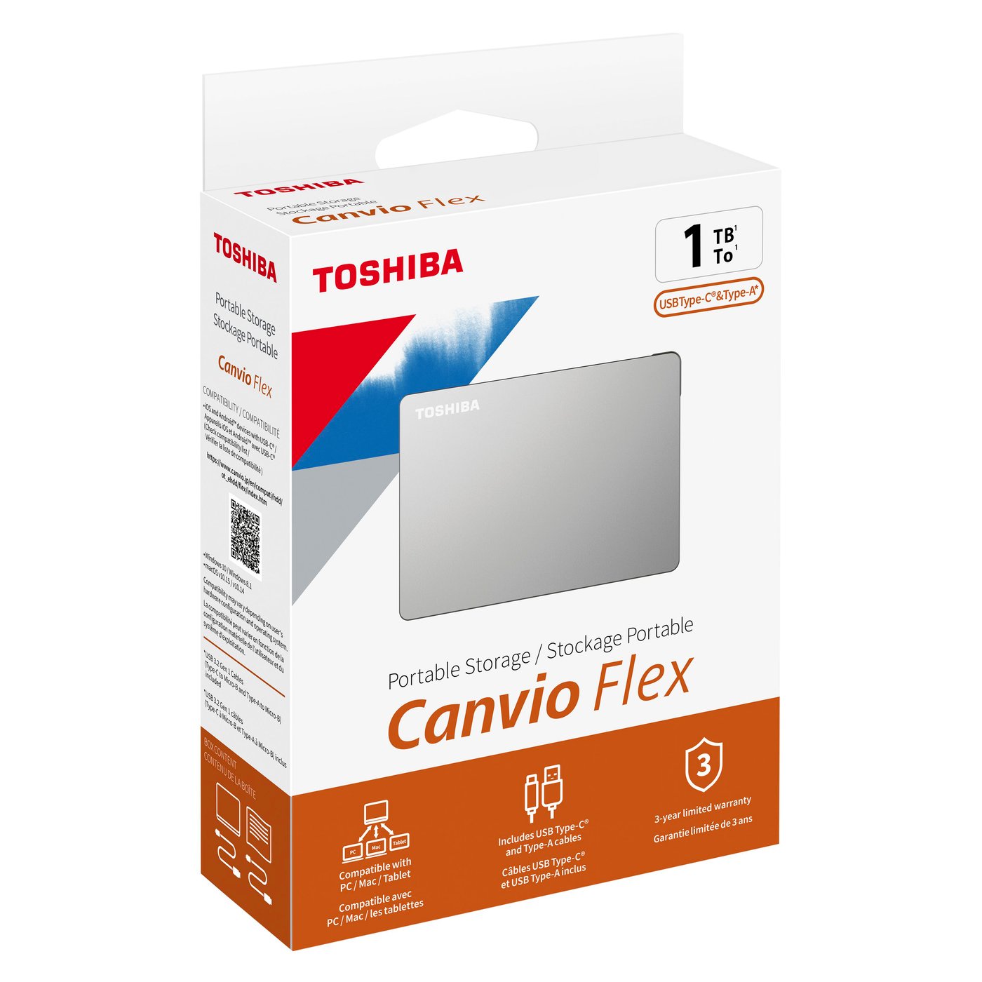 Toshiba Canvio Flex Silver 1 TB