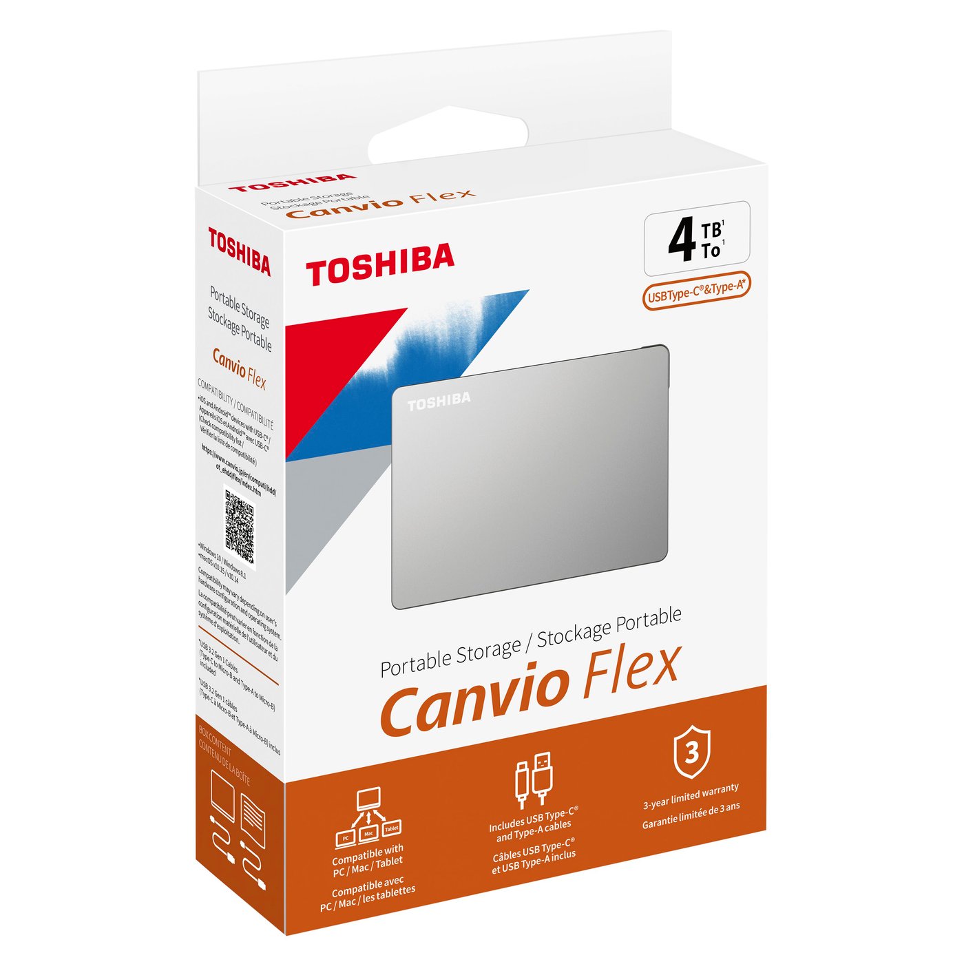 Toshiba Canvio Flex Silver 4 TB
