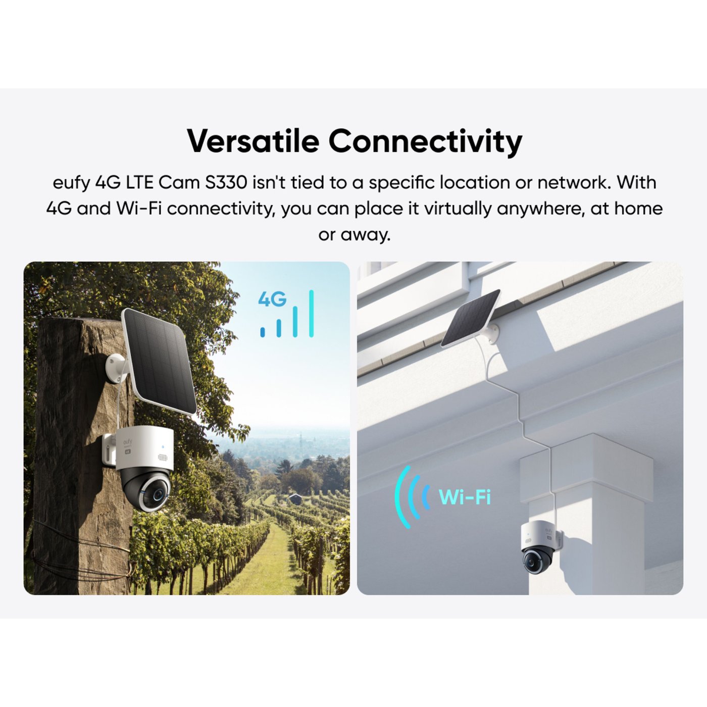 Eufy 4G LTE Solcelledrevet overvåkingskamera S330