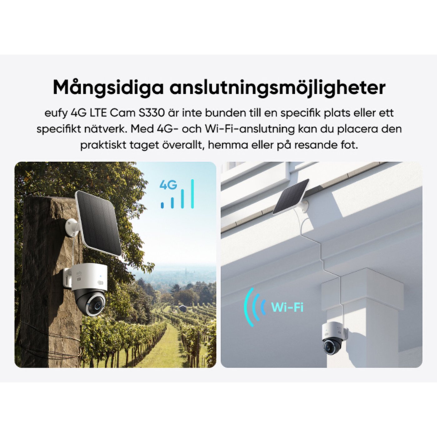 Eufy 4G LTE solcellsdriven övervakningskamera S330