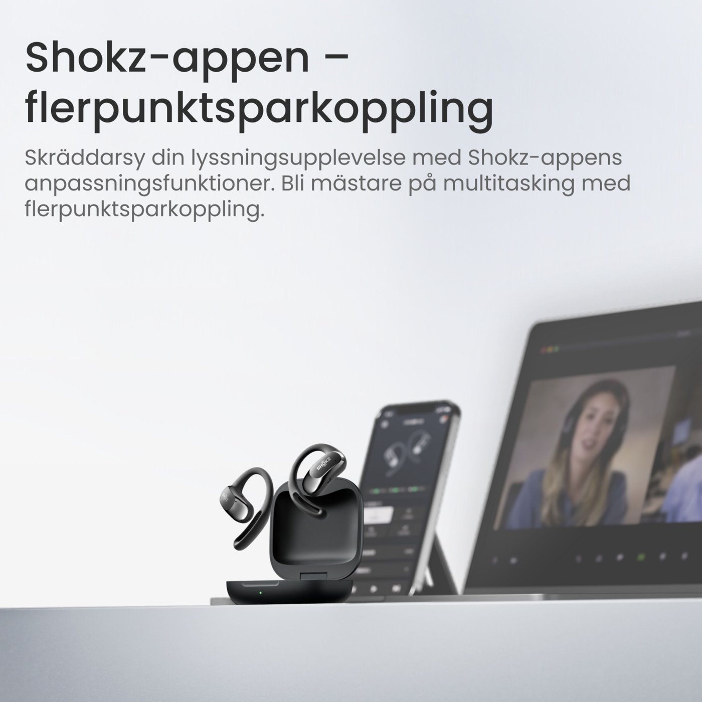 Shokz OpenFit Air Trådlösa hörlurar Svart