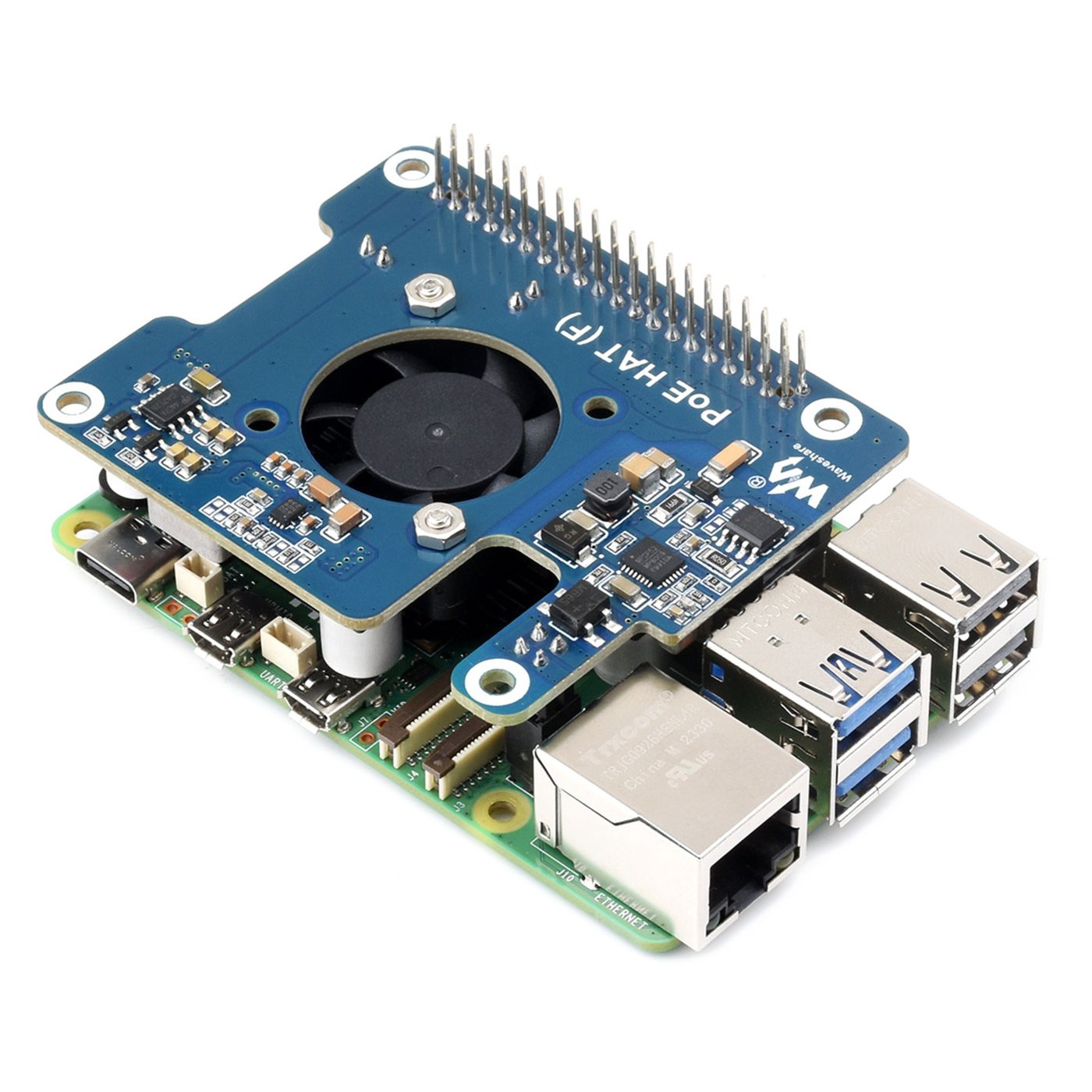 PoE+ Hat for Raspberry Pi 5