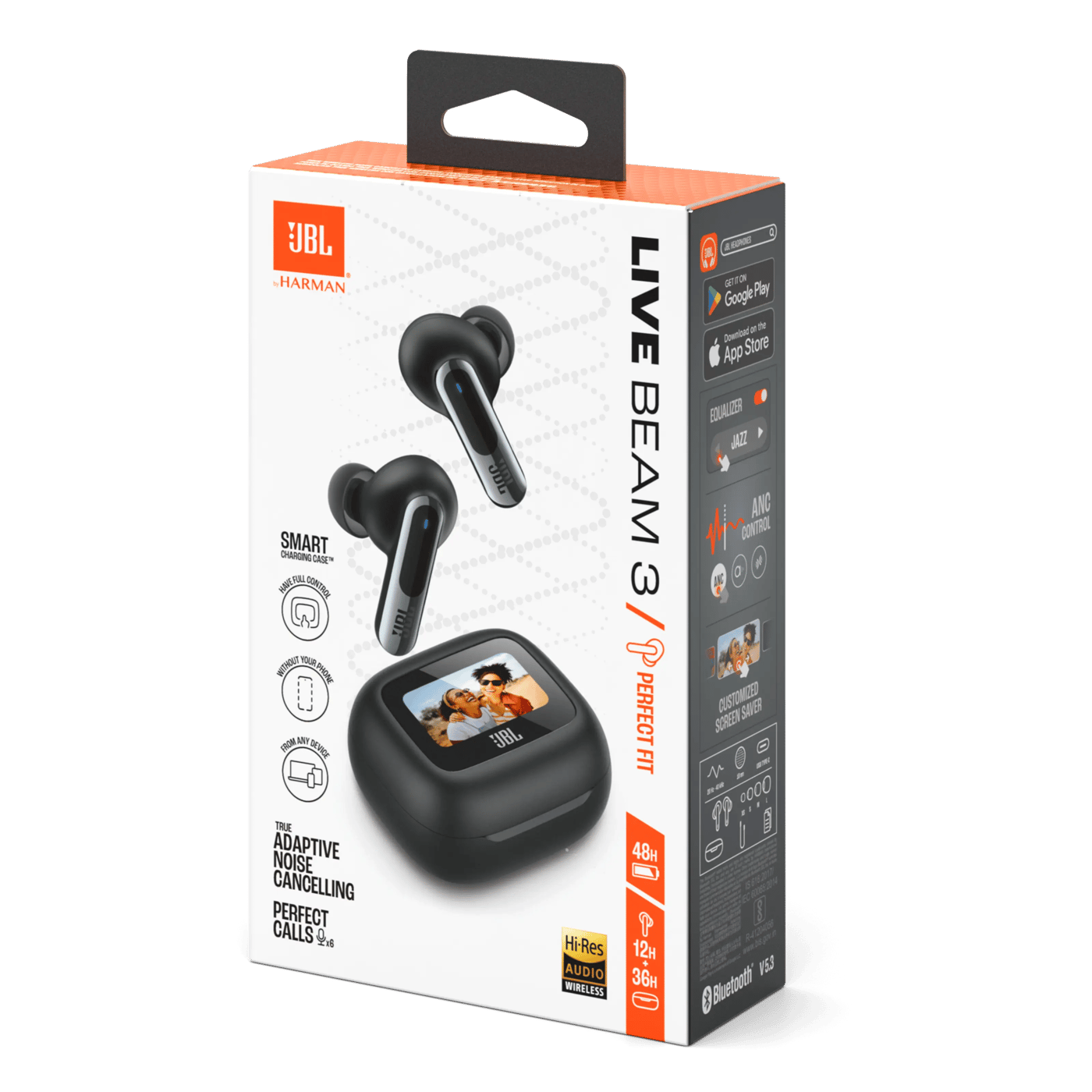 JBL Live Beam 3 Trådløse hodetelefoner Svart
