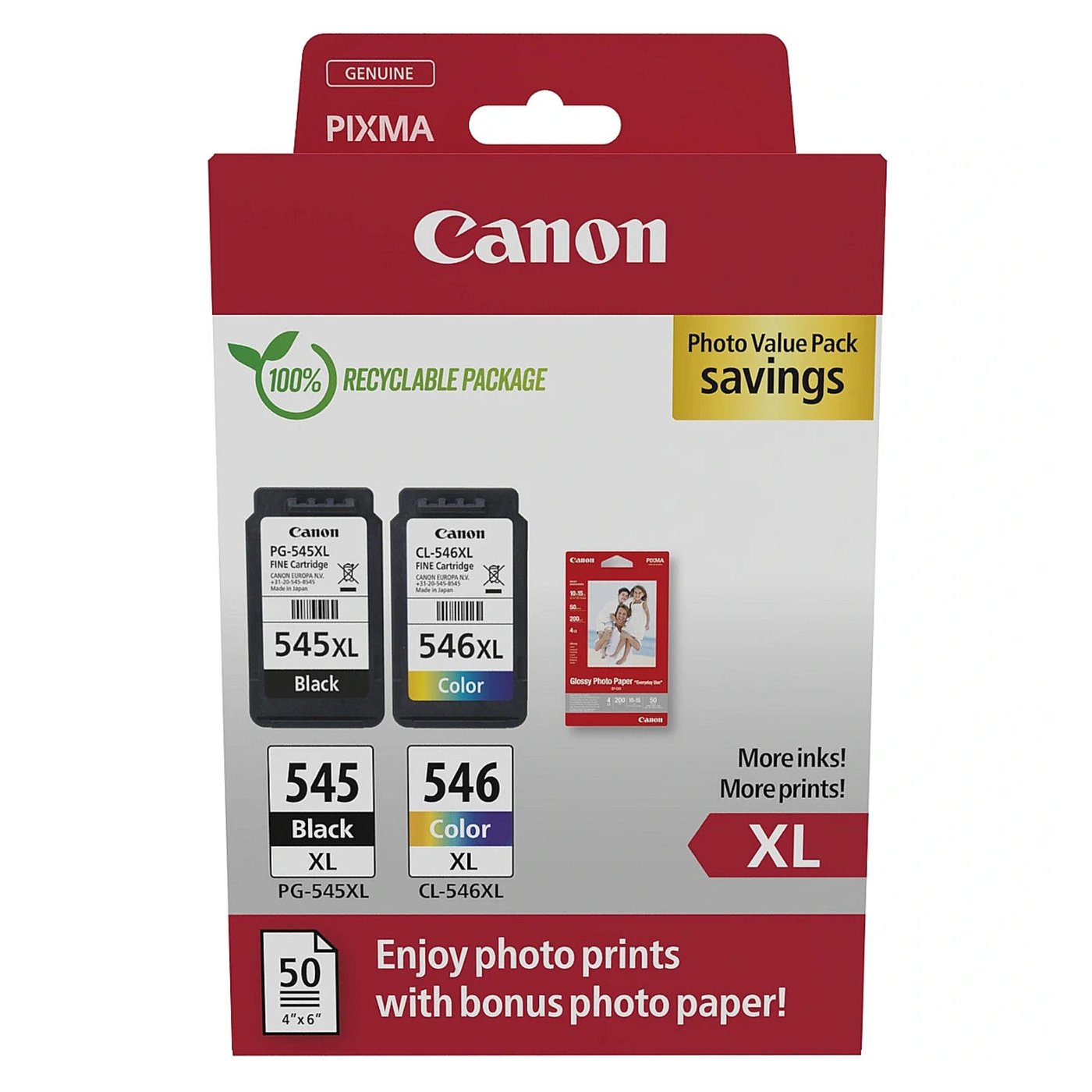 Canon PG-545XL/CL-546XL Värdepaket för skrivare