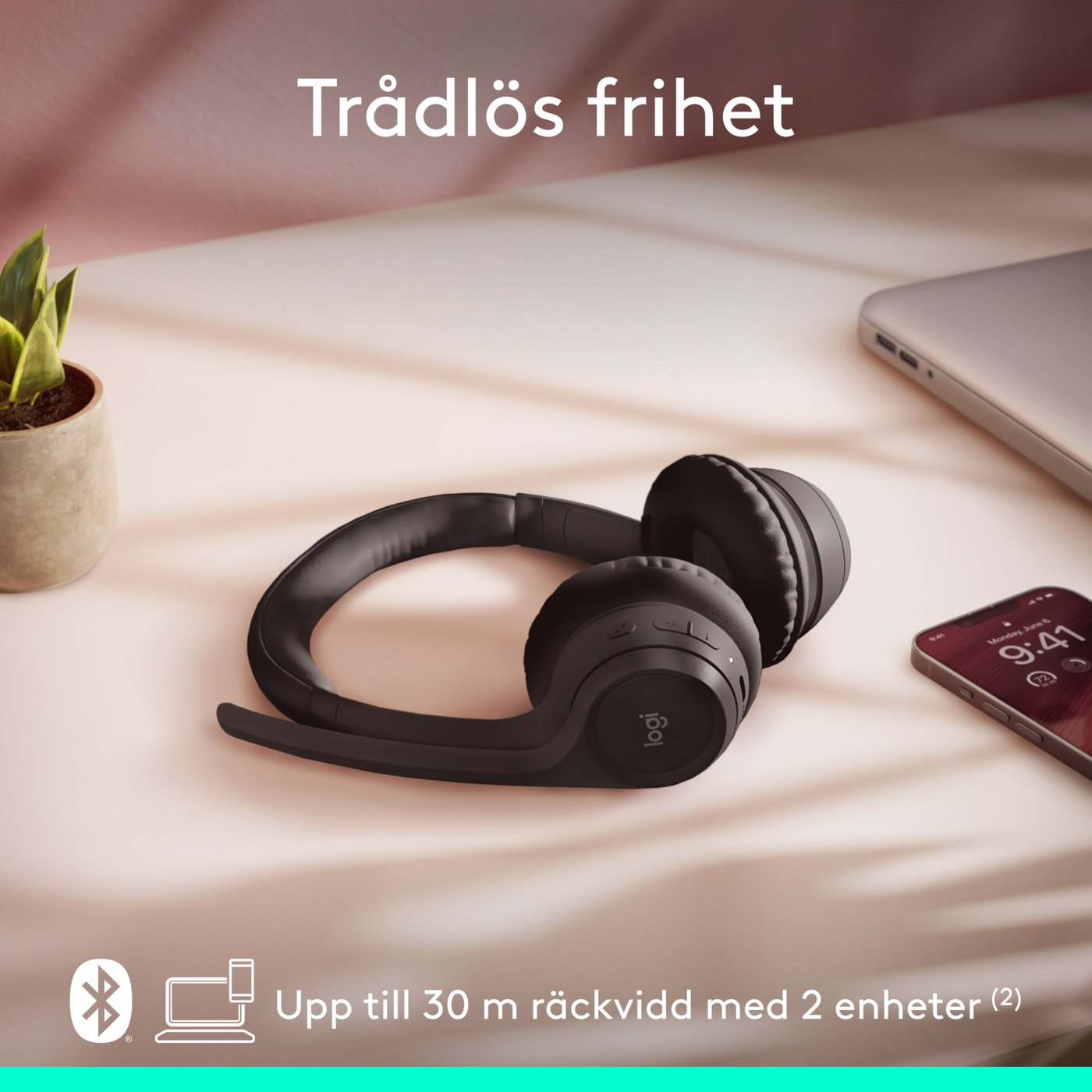 Logitech Zone 300 Trådlöst headset Graphite