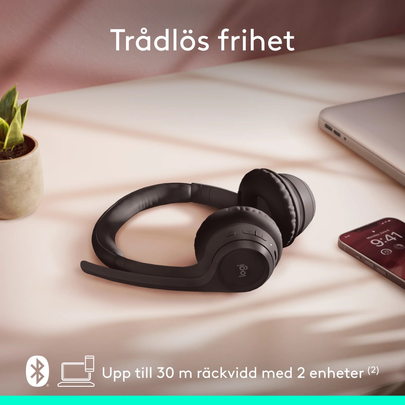 Logitech Zone 300 Trådlöst headset Graphite