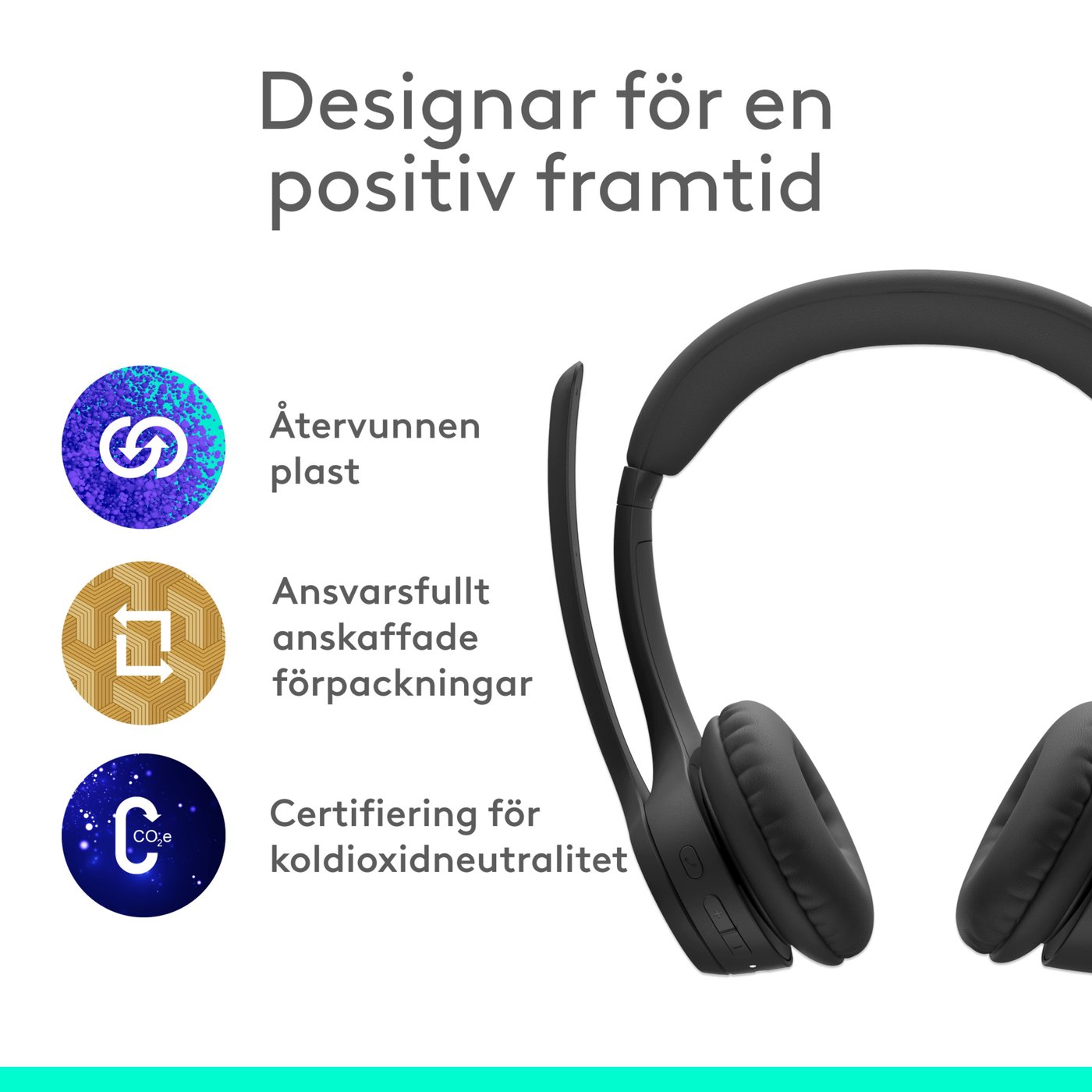 Logitech Zone 300 Trådlöst headset Graphite