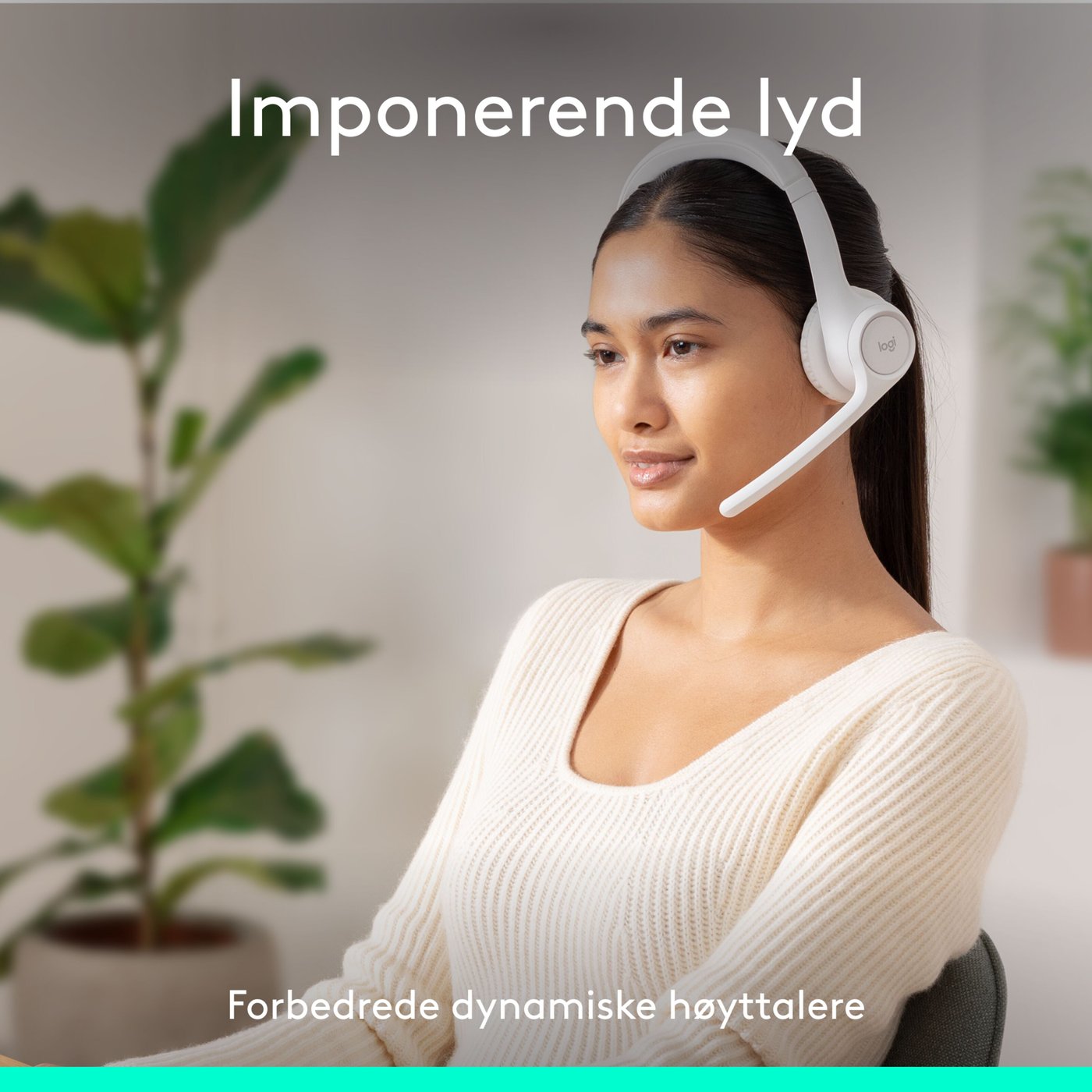 Logitech Zone 300 Trådløst headset Off-white