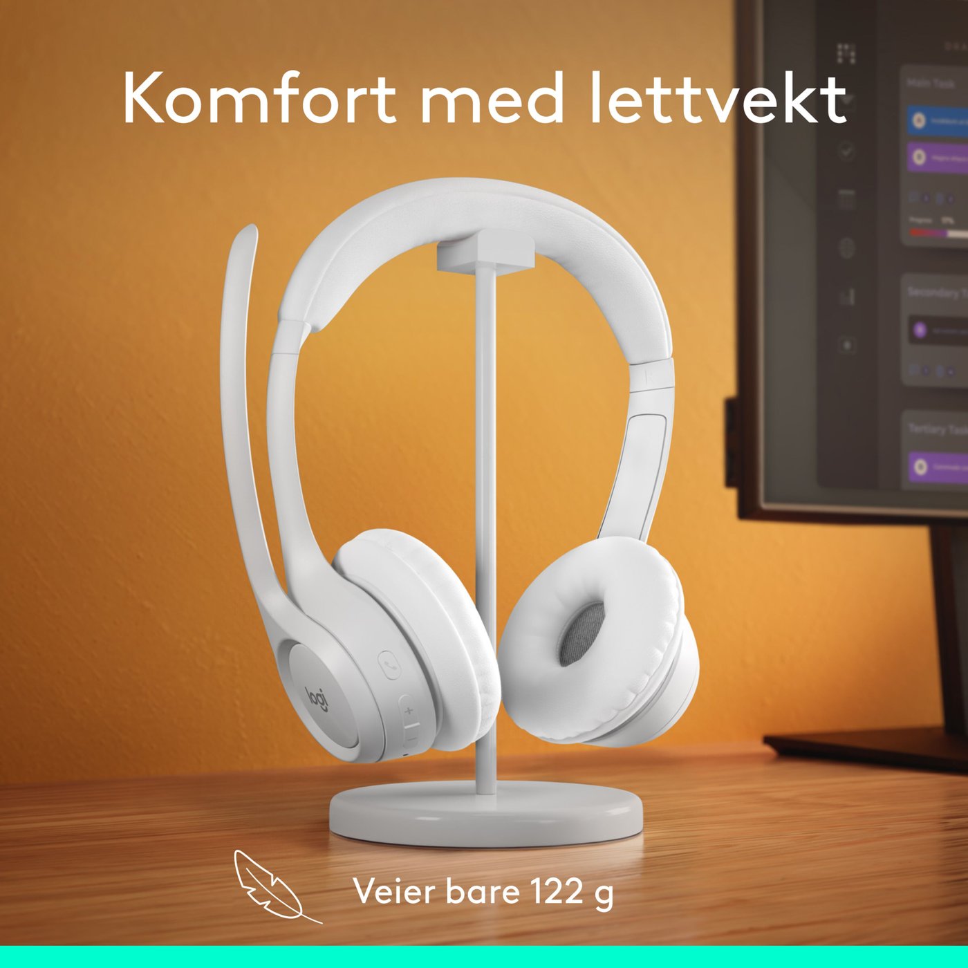 Logitech Zone 300 Trådløst headset Off-white