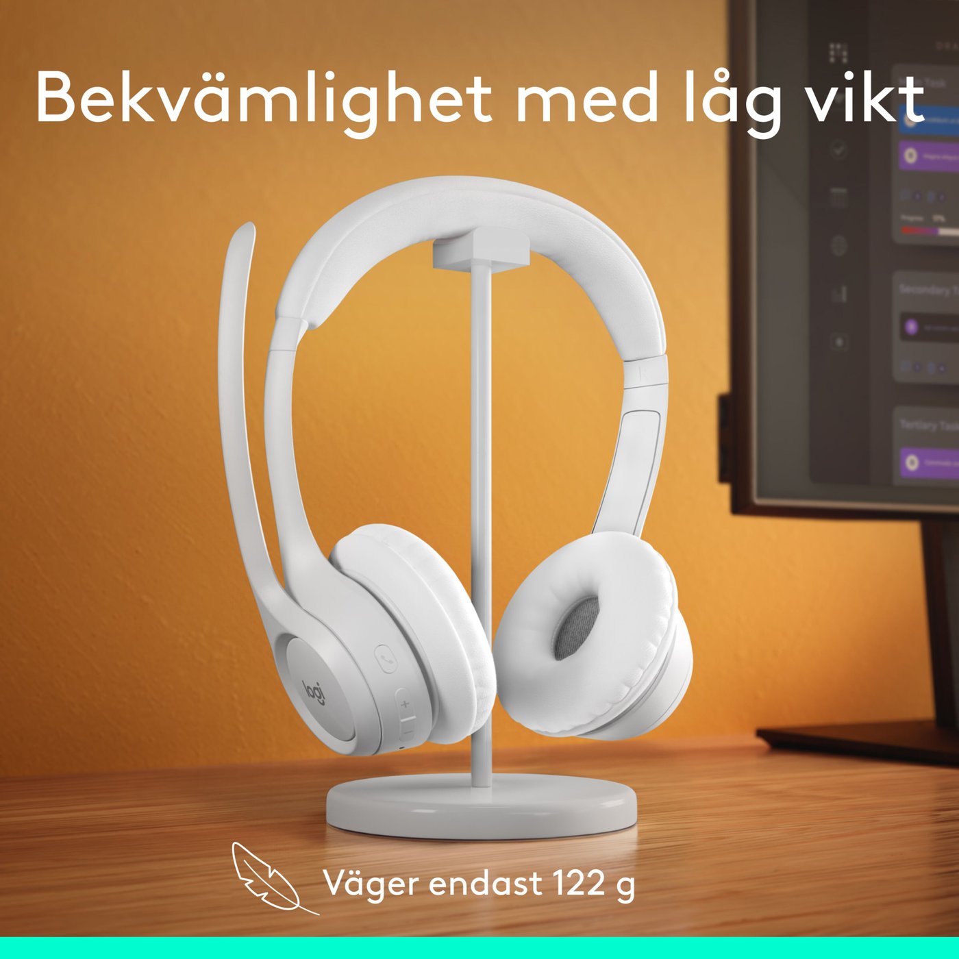 Logitech Zone 300 Trådlöst headset Off-white