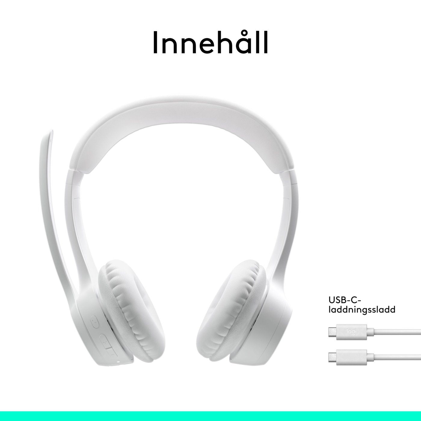 Logitech Zone 300 Trådlöst headset Off-white