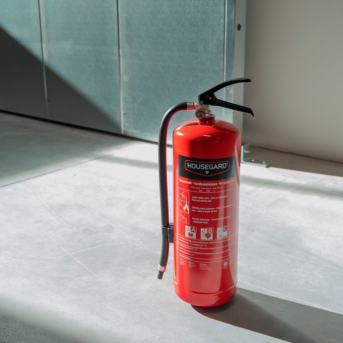 Housegard Brannslukker med pulver 6 kg - Rød