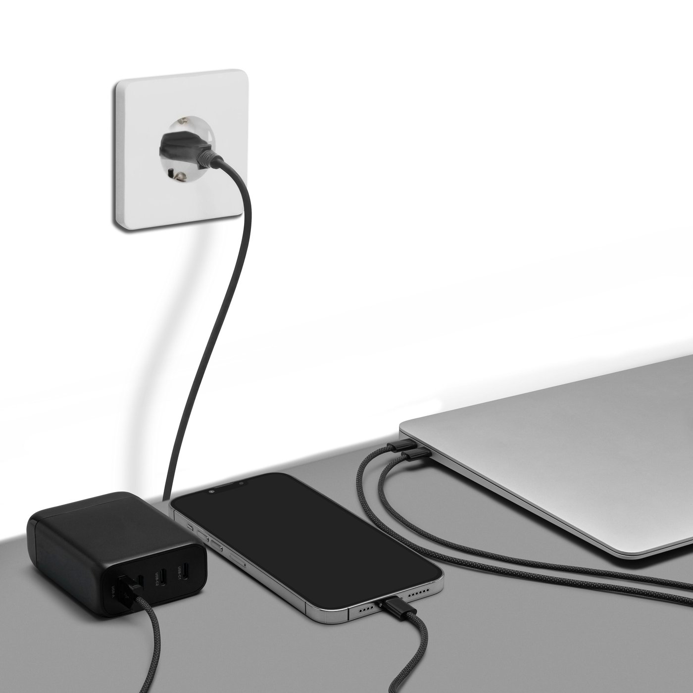 Linocell Premium GaN Multiladdare PD 3.0 100 W Svart