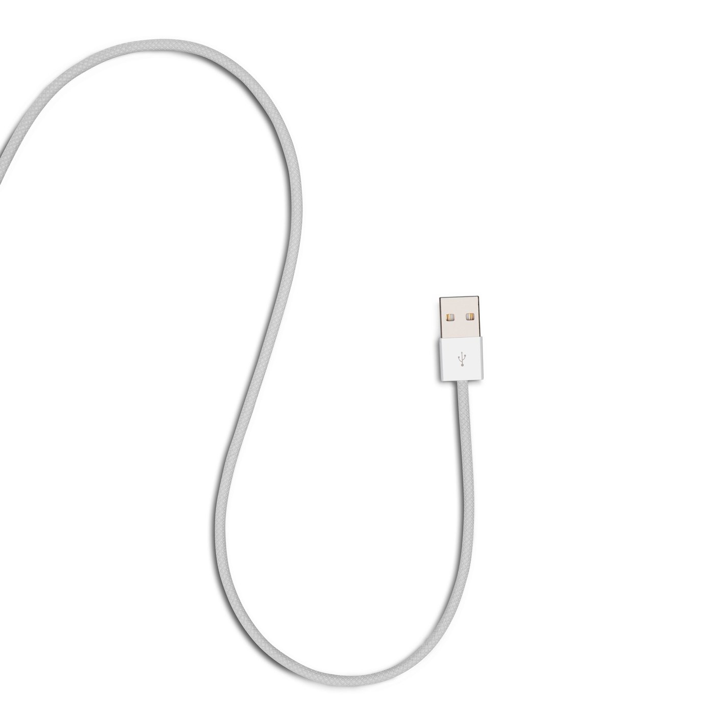 Linocell Flätad USB-A- till USB-C-kabel Vit 0,5 m